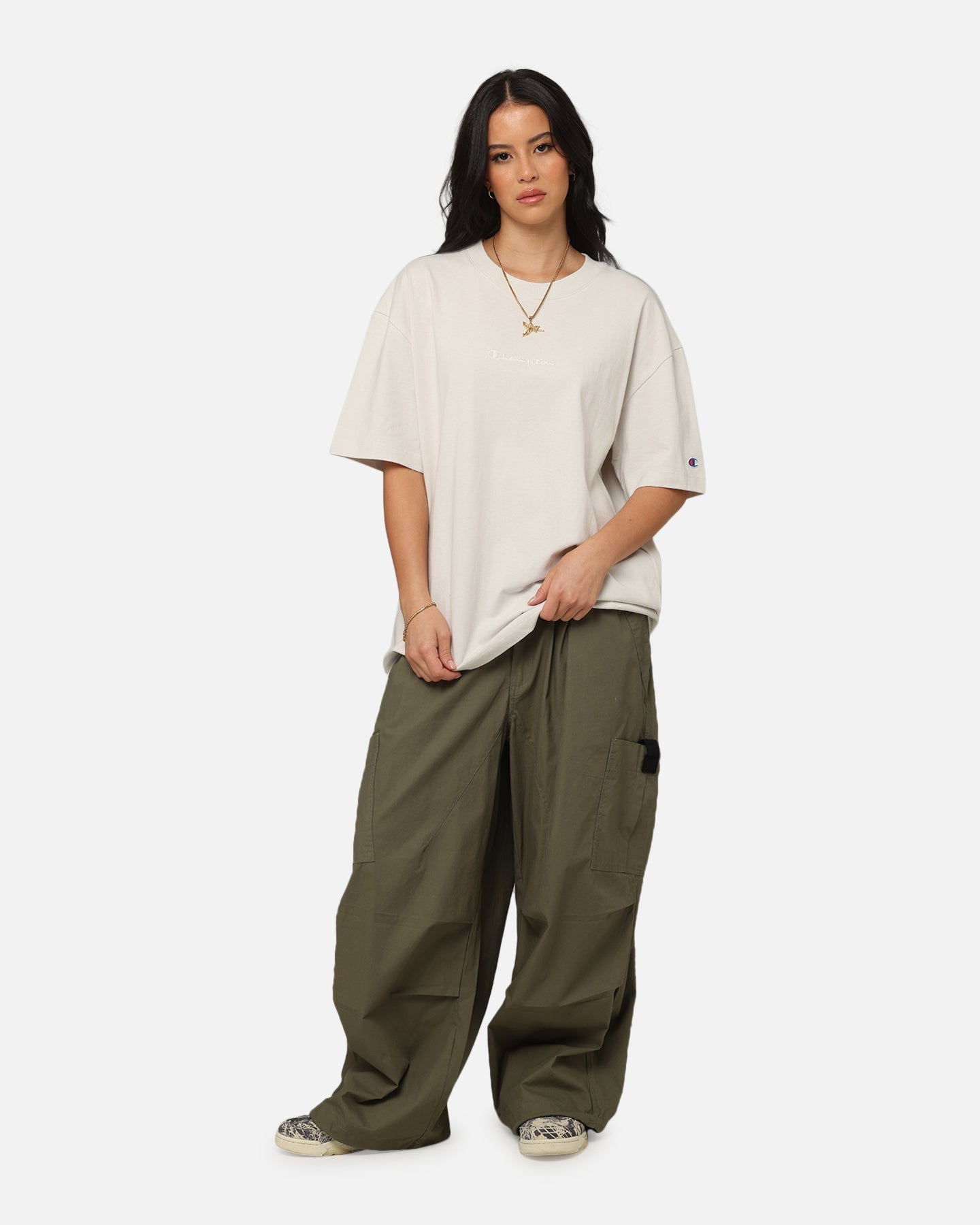 Champion Heritage New Script T-Shirt Sand Style001