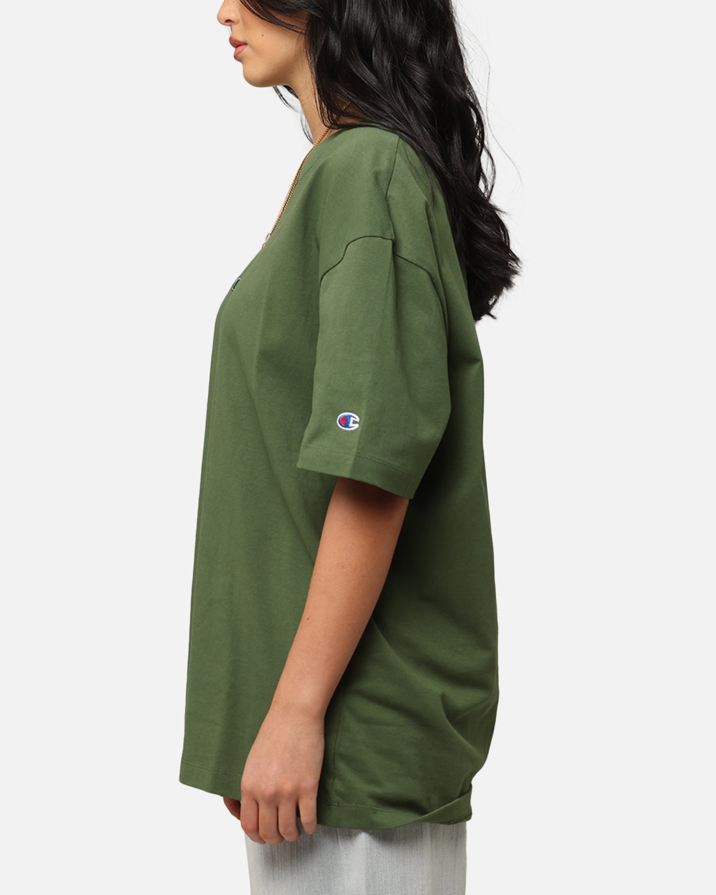 Champion Heritage New Script T-Shirt Green Style001