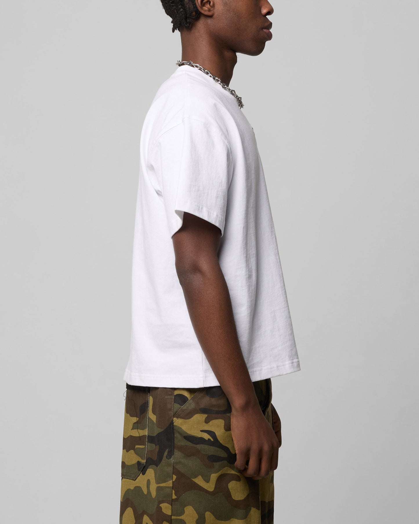 Loiter Boxer Fitted T-Shirt White