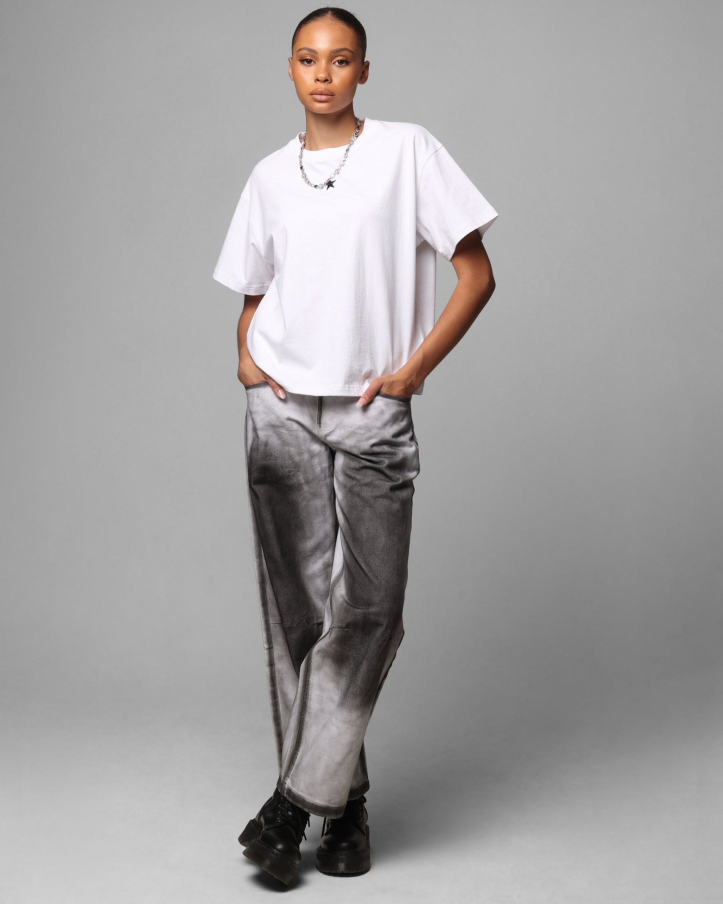 Loiter Boxer Fitted T-Shirt White Style001