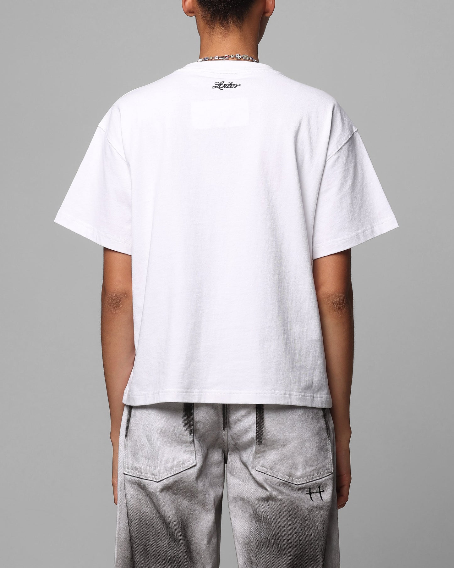 Loiter Boxer Fitted T-Shirt White Style001