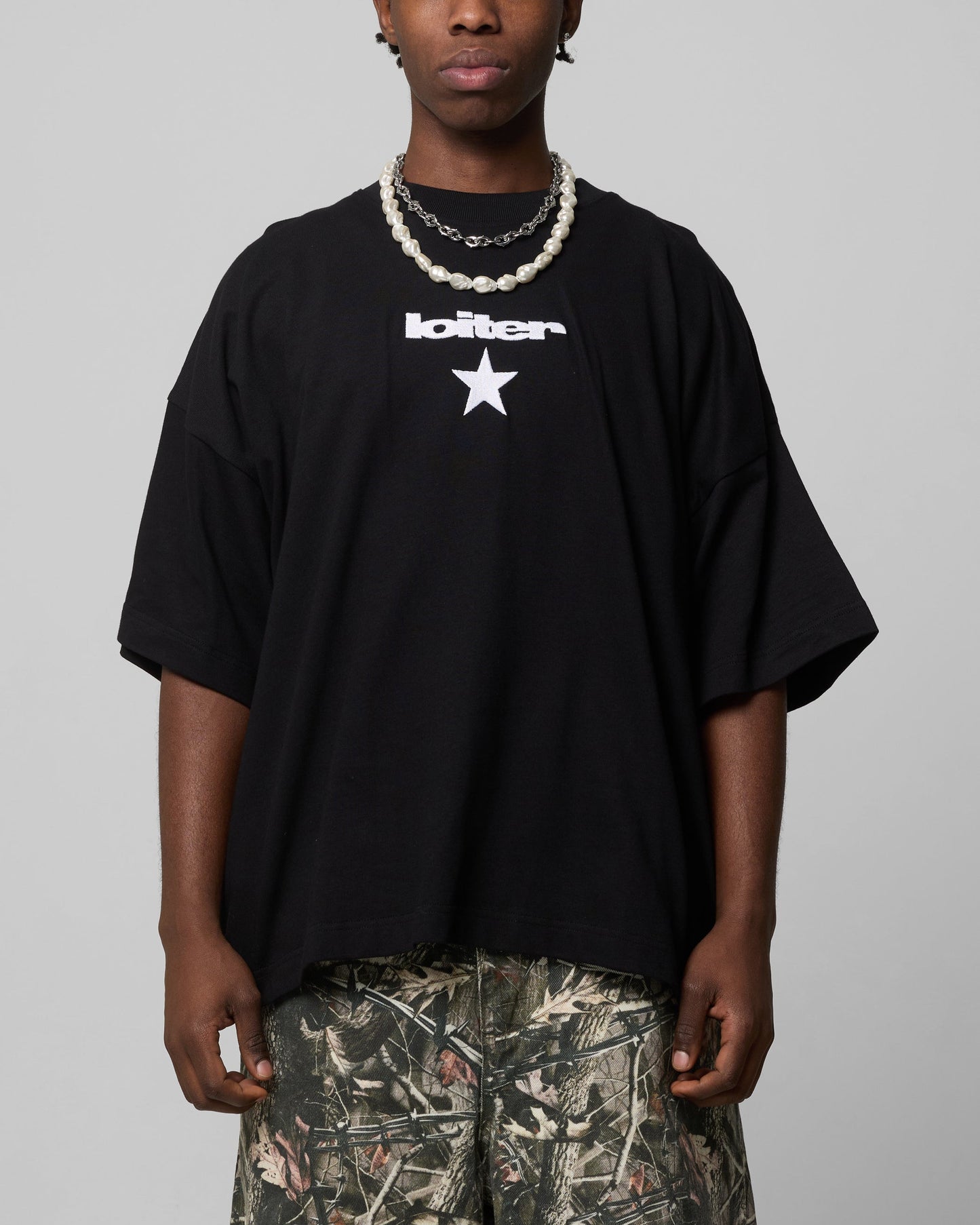 Loiter Premium Essentials Boxy T-Shirt Black