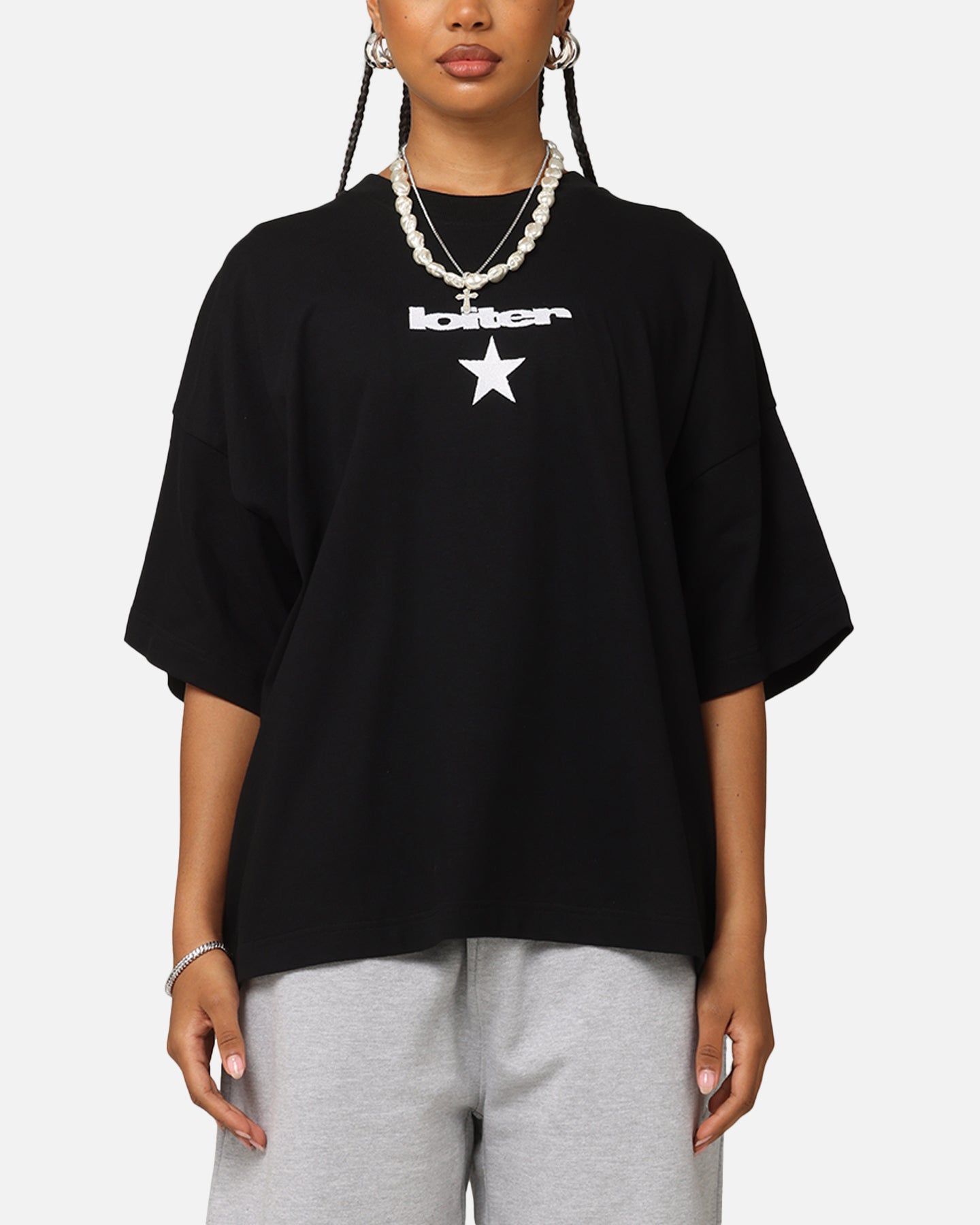 Loiter Premium Essentials Boxy T-Shirt Black Style001