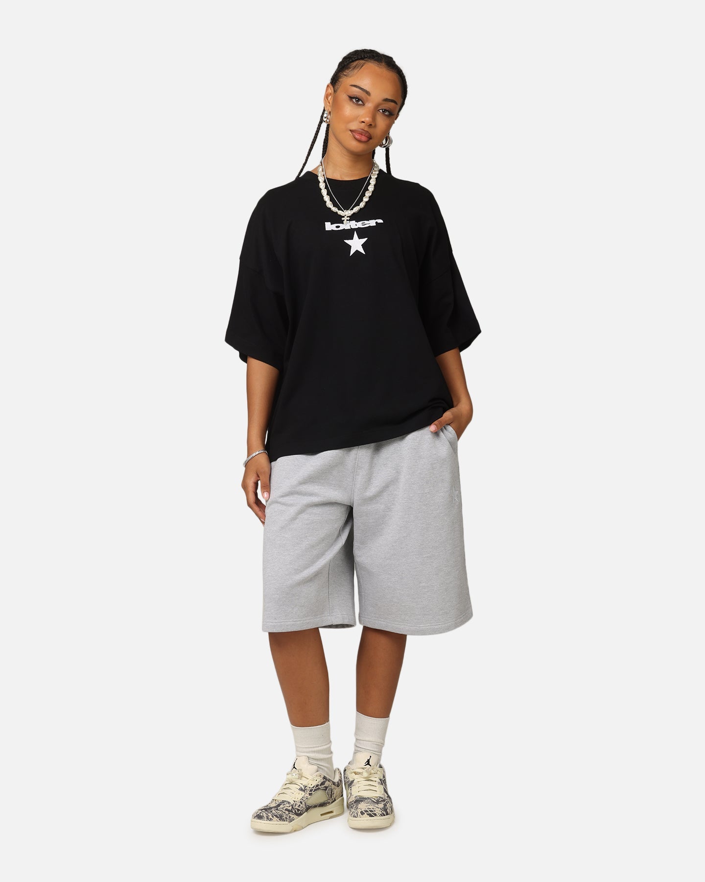 Loiter Premium Essentials Boxy T-Shirt Black Style001