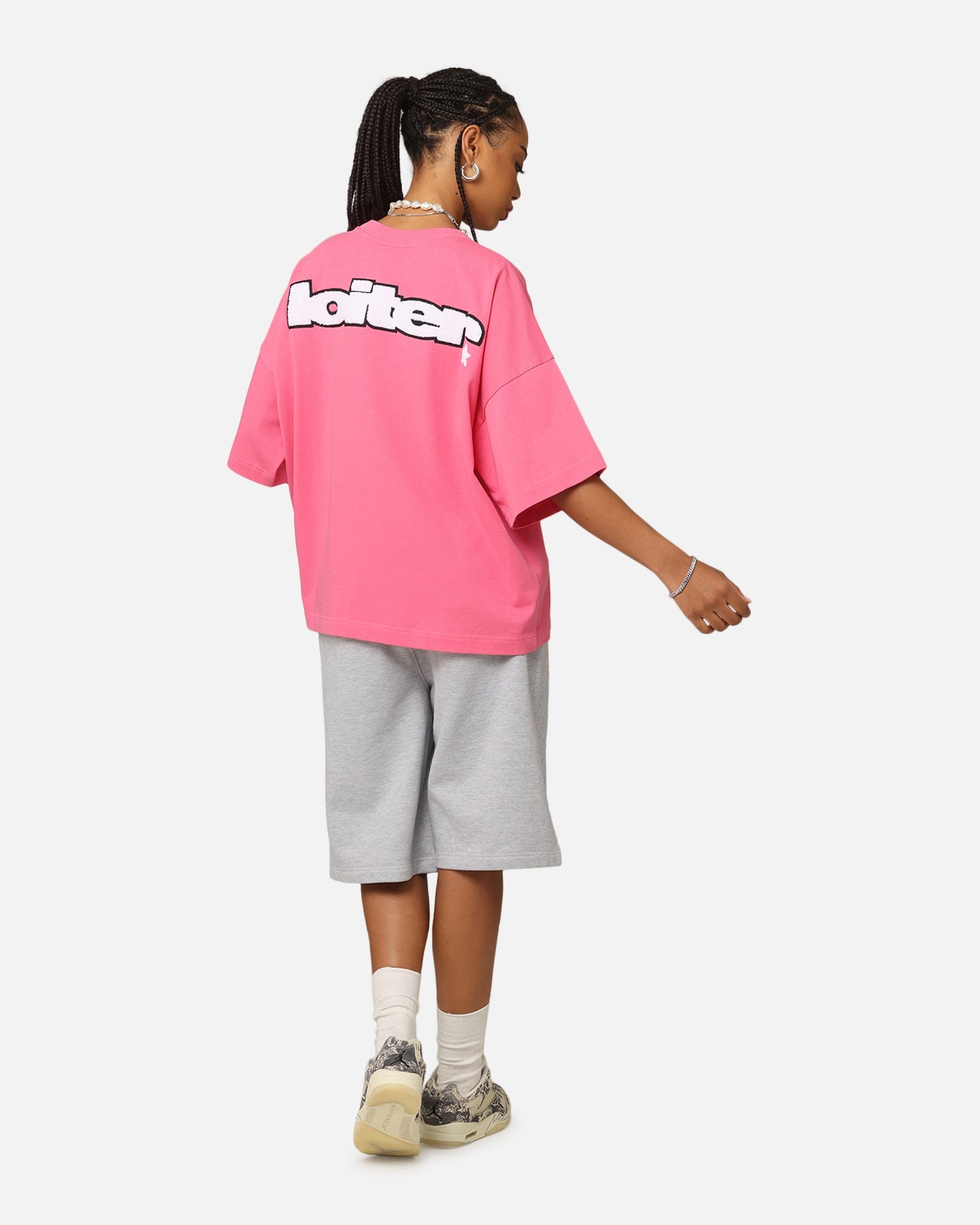 Loiter Premium Essentials Boxy T-Shirt Pink Style001