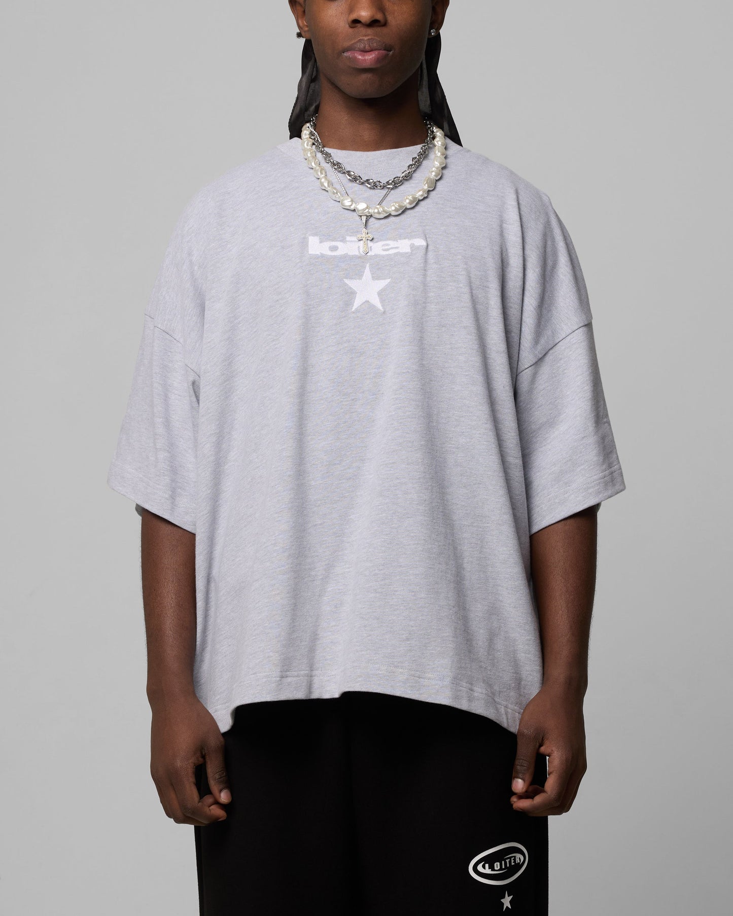 Loiter Premium Essentials Boxy T-Shirt Grey Marle