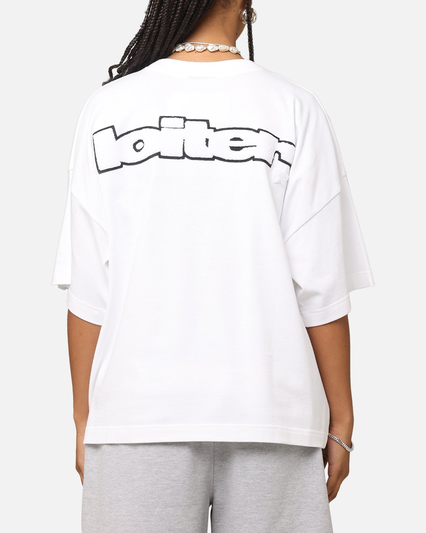 Loiter Premium Essentials Boxy T-Shirt White Style001