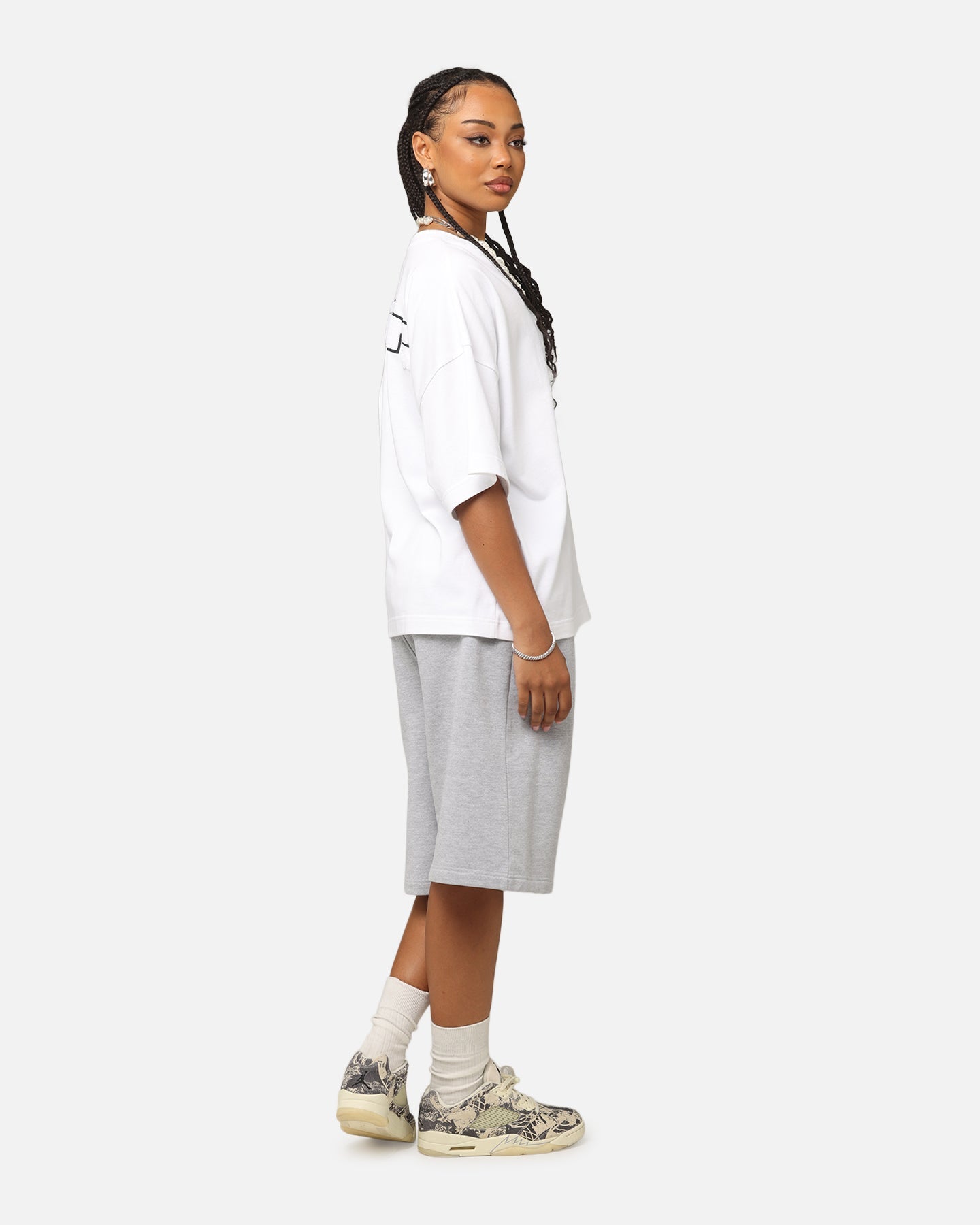 Loiter Premium Essentials Boxy T-Shirt White Style001