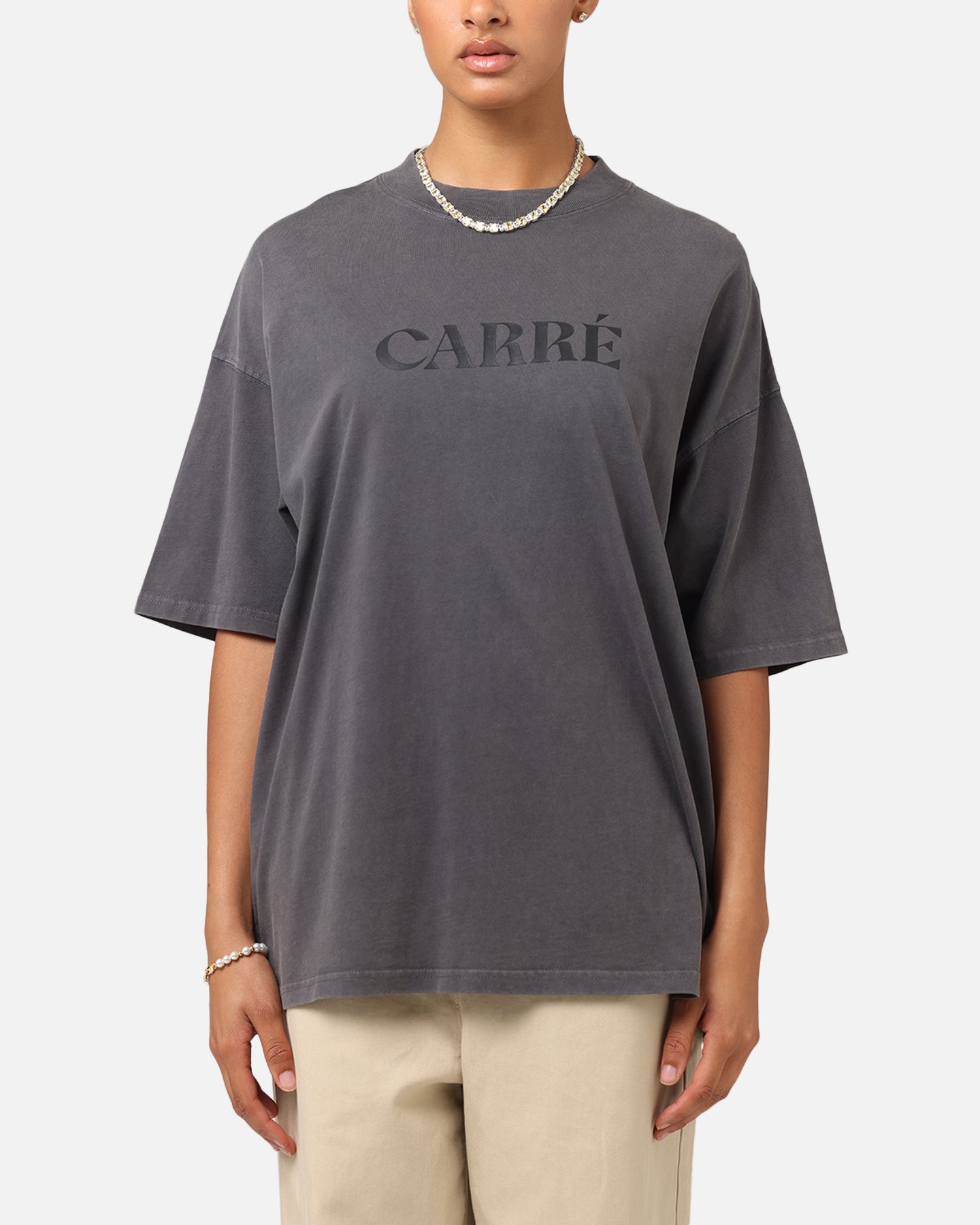 Carre Minimalist T-Shirt Washed Black Style001