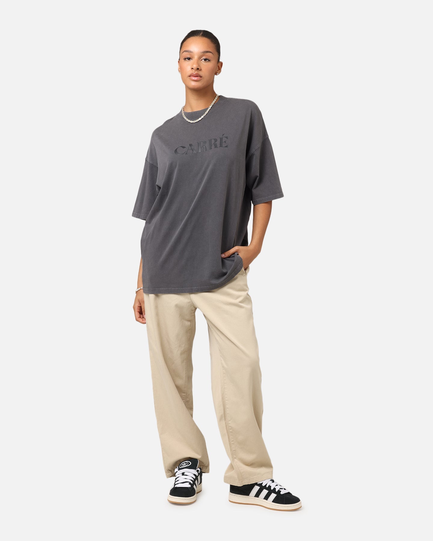 Carre Minimalist T-Shirt Washed Black Style001