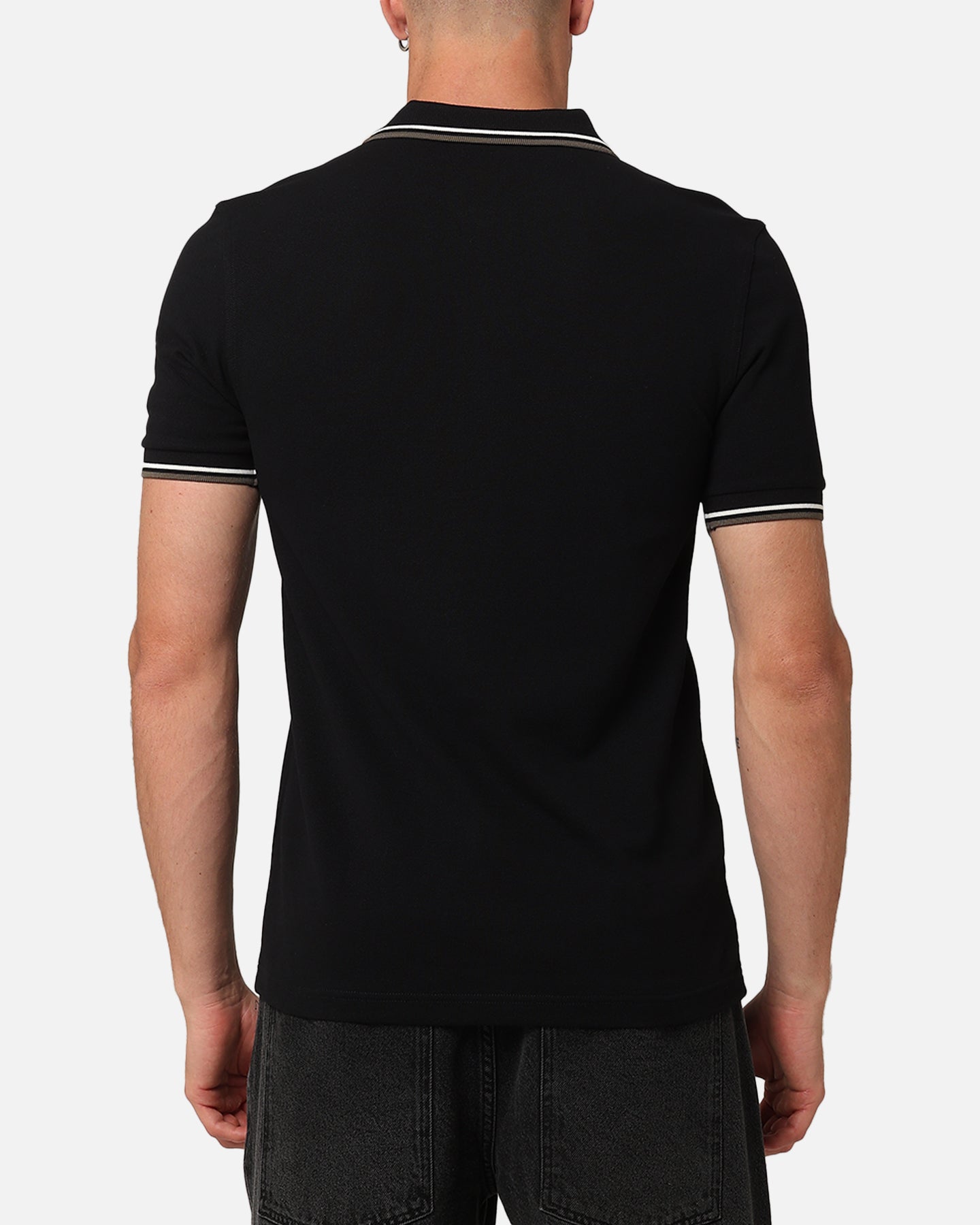 Fred Perry Twin Tipped Polo Shirt Black/Ecru Style001