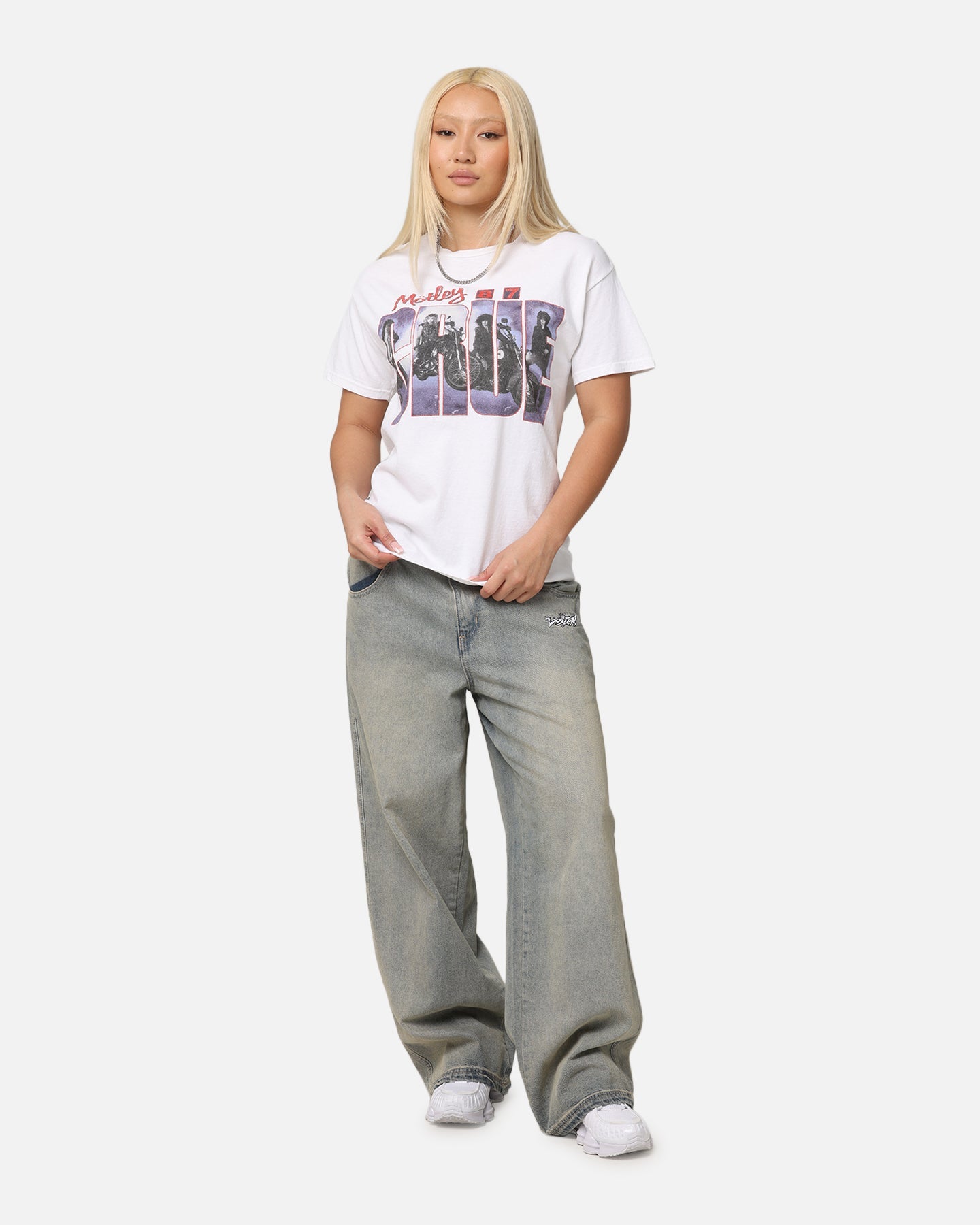 Motley Crue Girls Girls Girls T-Shirt White Vintage Style001