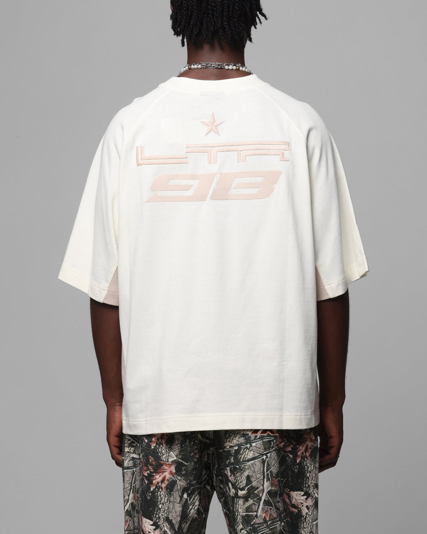 Loiter Daytona Panel T-Shirt White/Stone