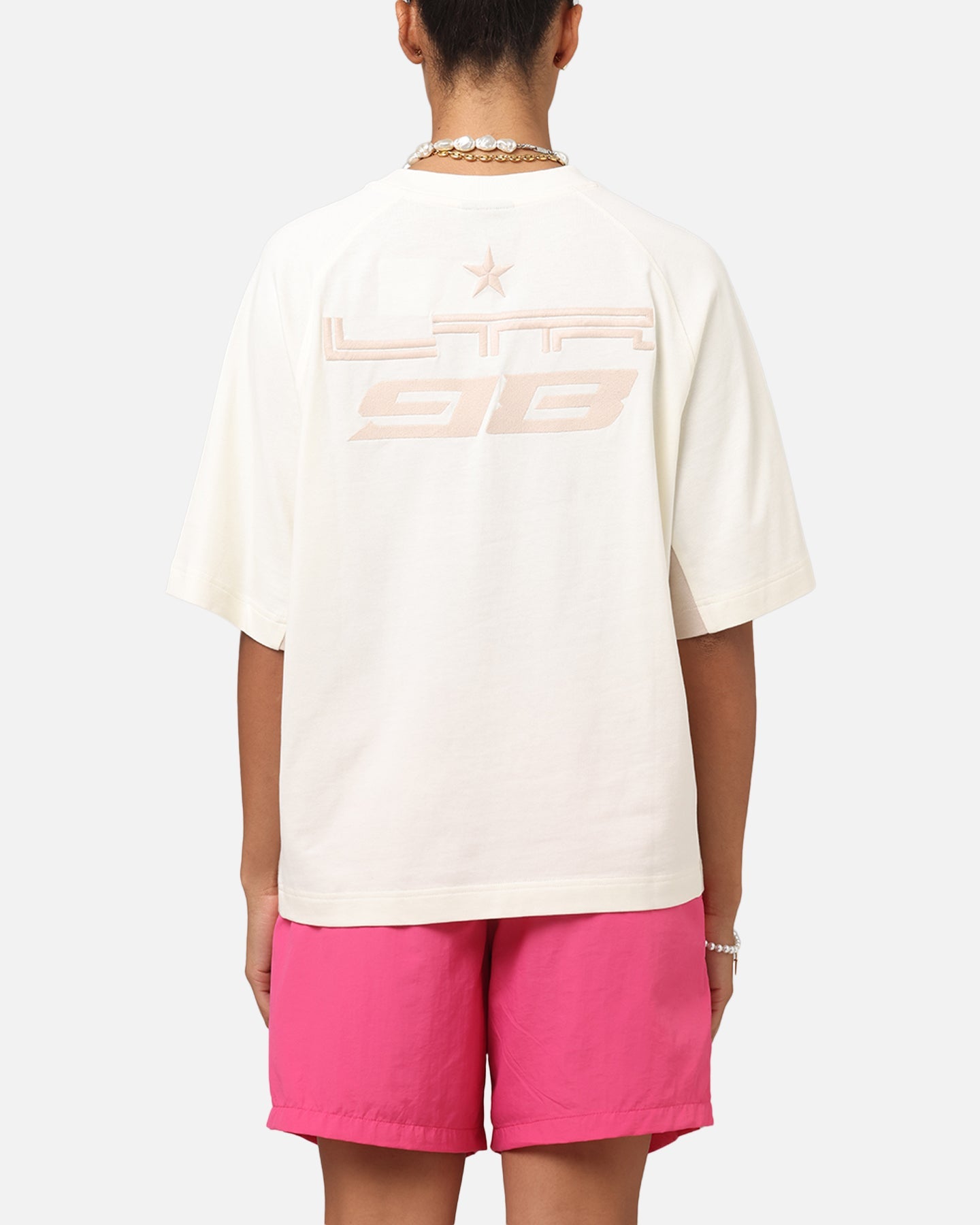 Loiter Daytona Panel T-Shirt White/Stone Style001