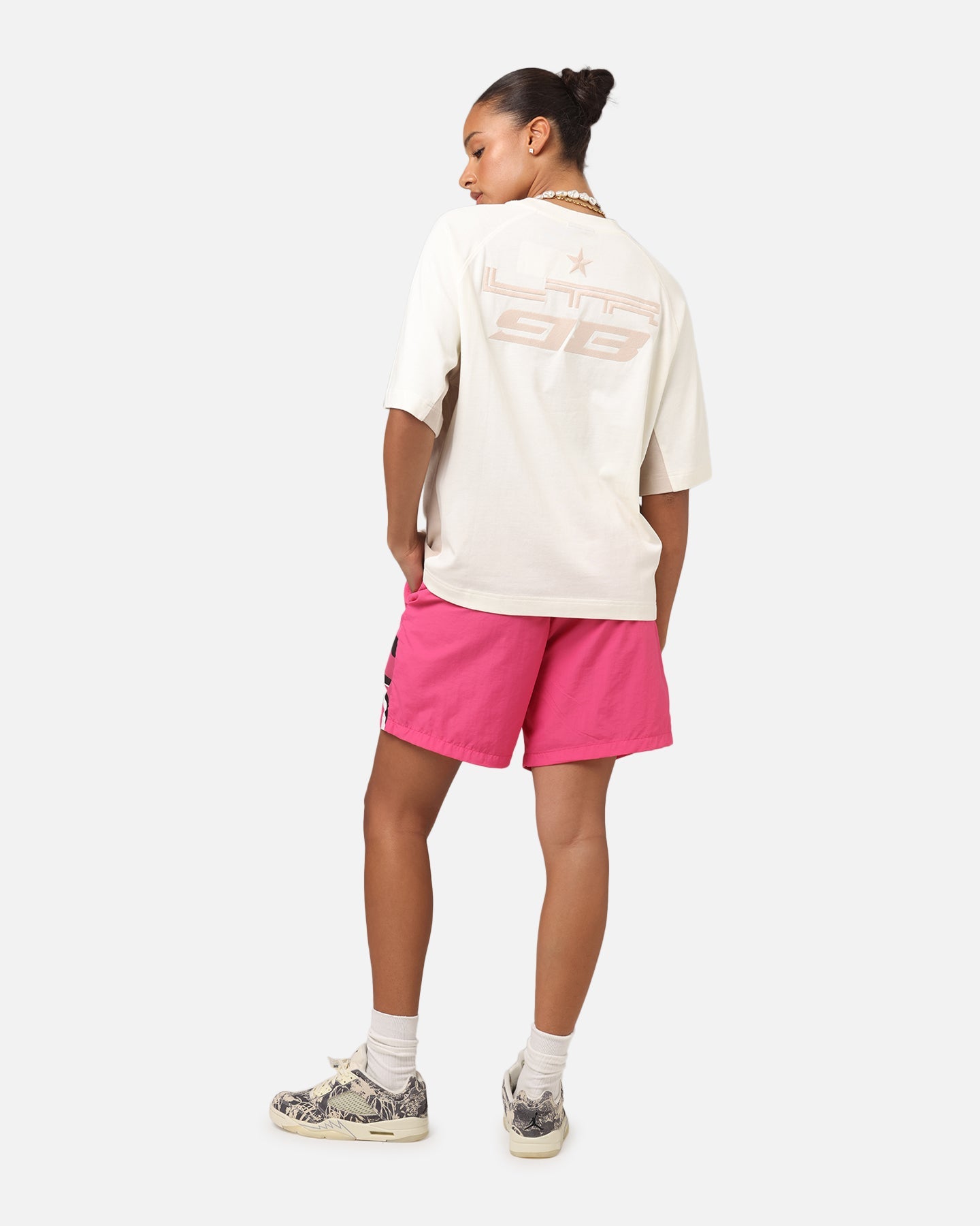 Loiter Daytona Panel T-Shirt White/Stone Style001