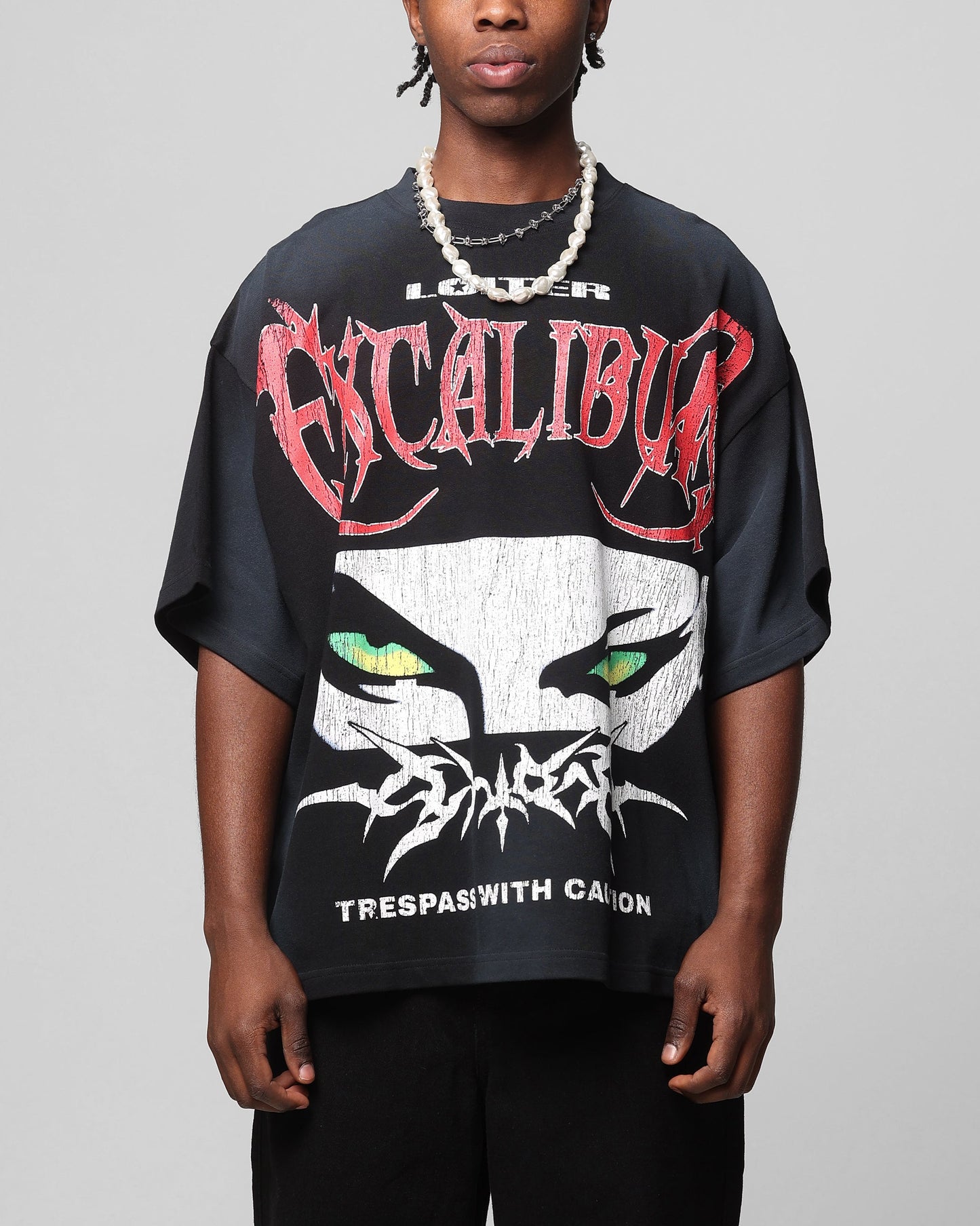 Loiter Trespass Vintage T-Shirt Washed Black