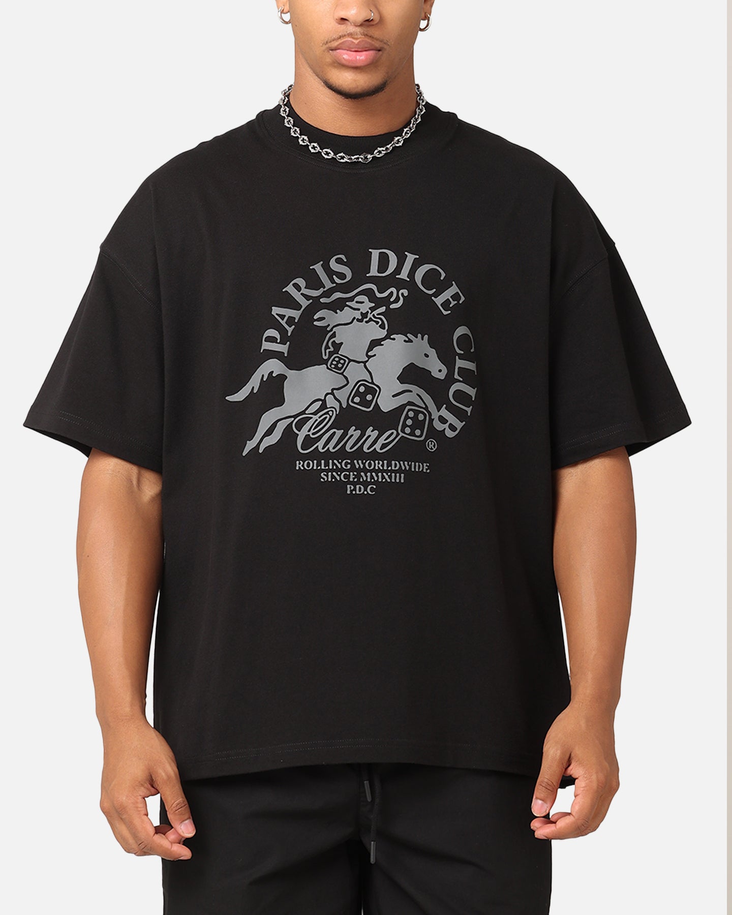 Carr√© Stallion Oversized T-Shirt Black Style001