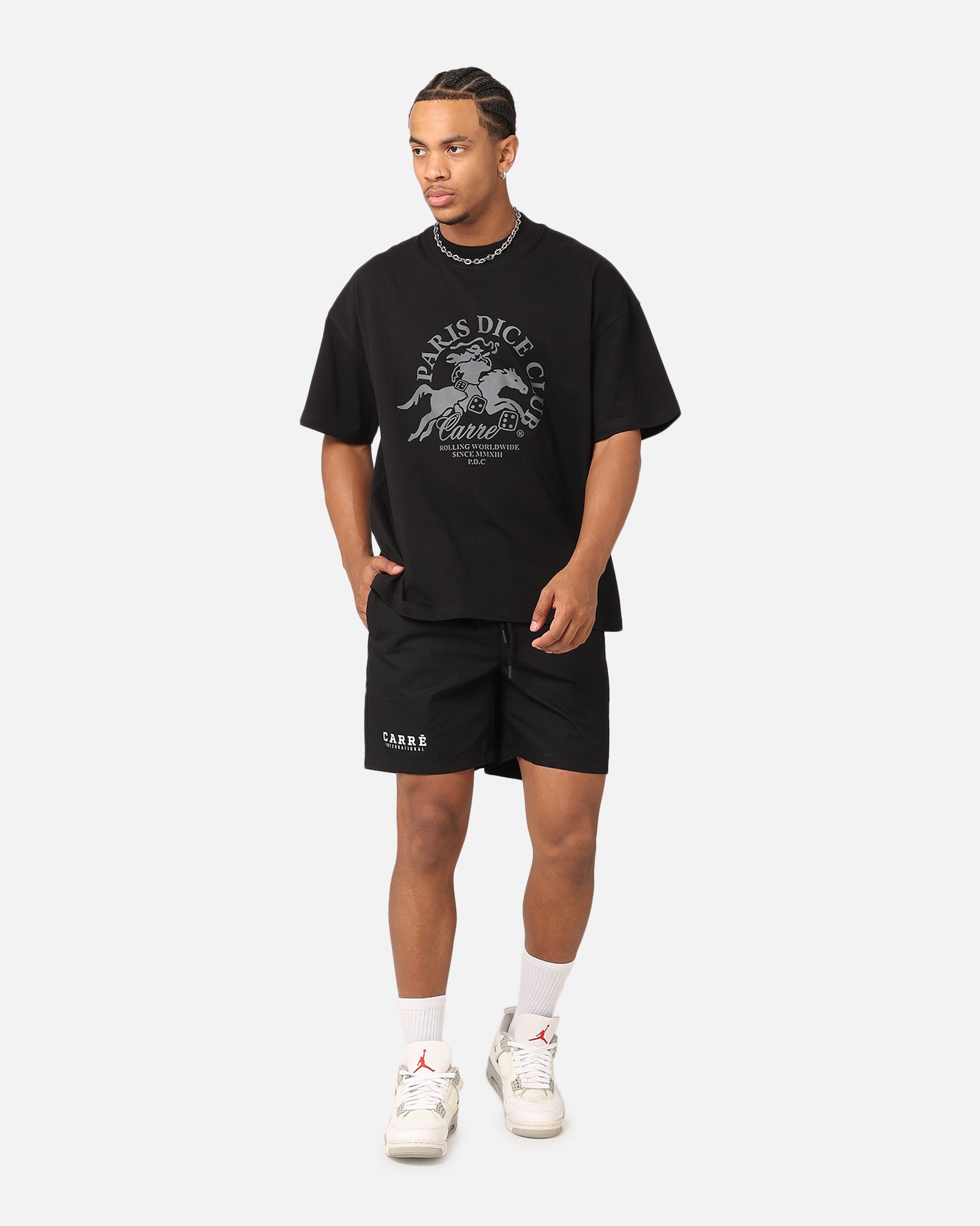 Carr√© Stallion Oversized T-Shirt Black Style001