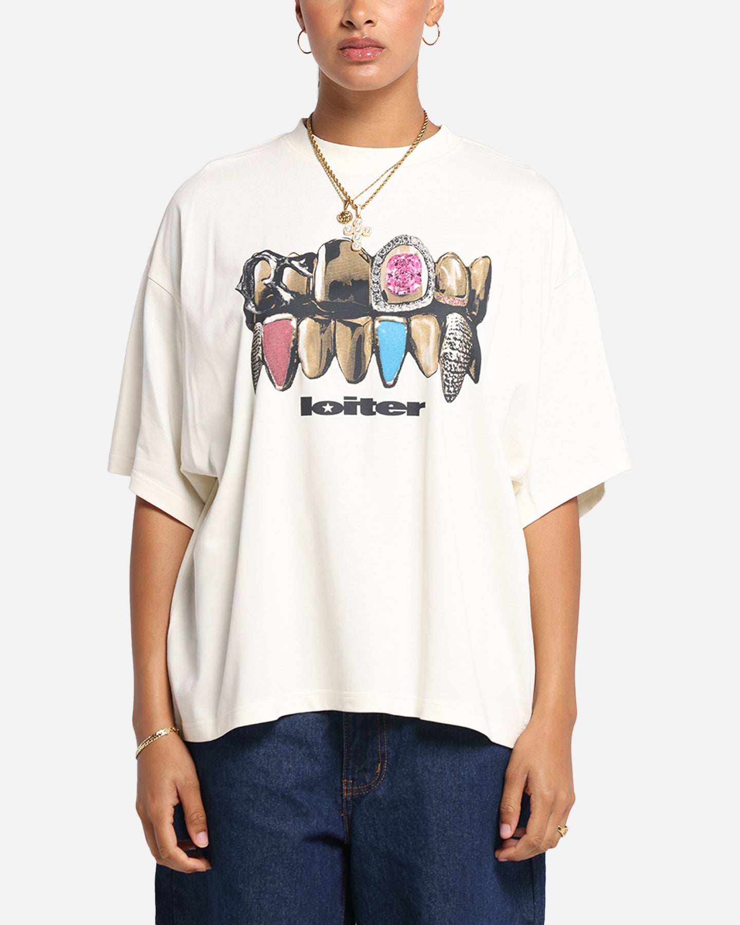 Loiter Grill Set T-Shirt Off White Style001
