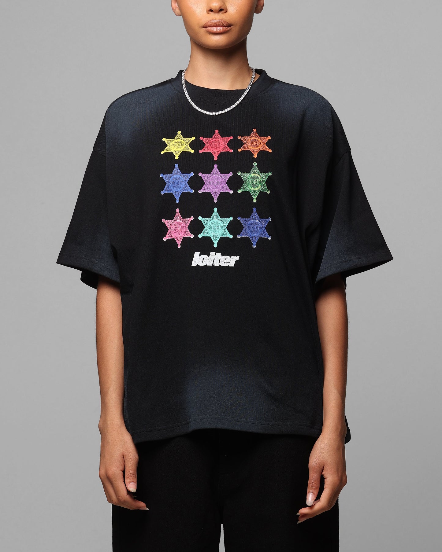 Loiter Sherif Vintage T-Shirt Washed Black Style001