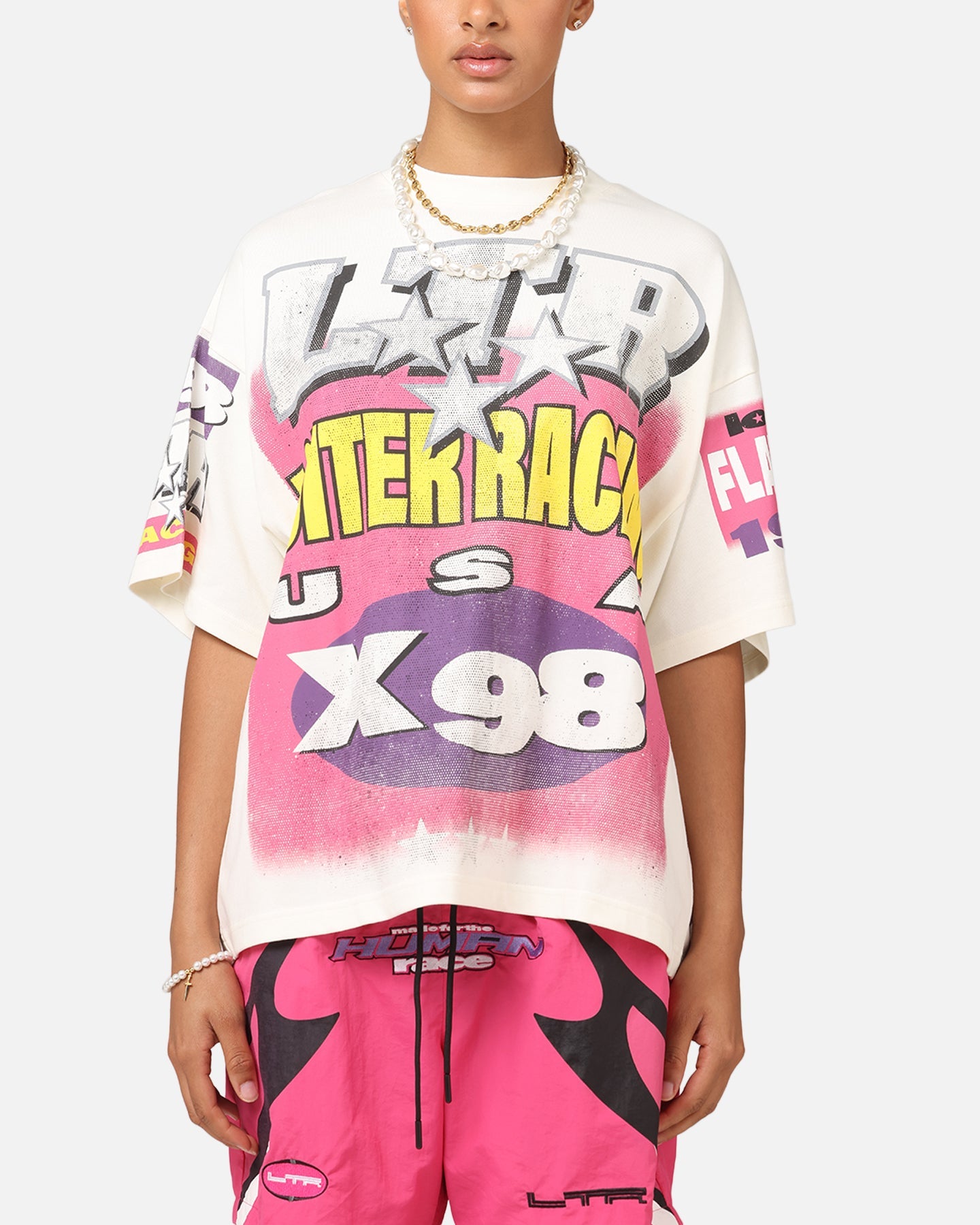 Loiter Racer Box T-Shirt Off White Style001