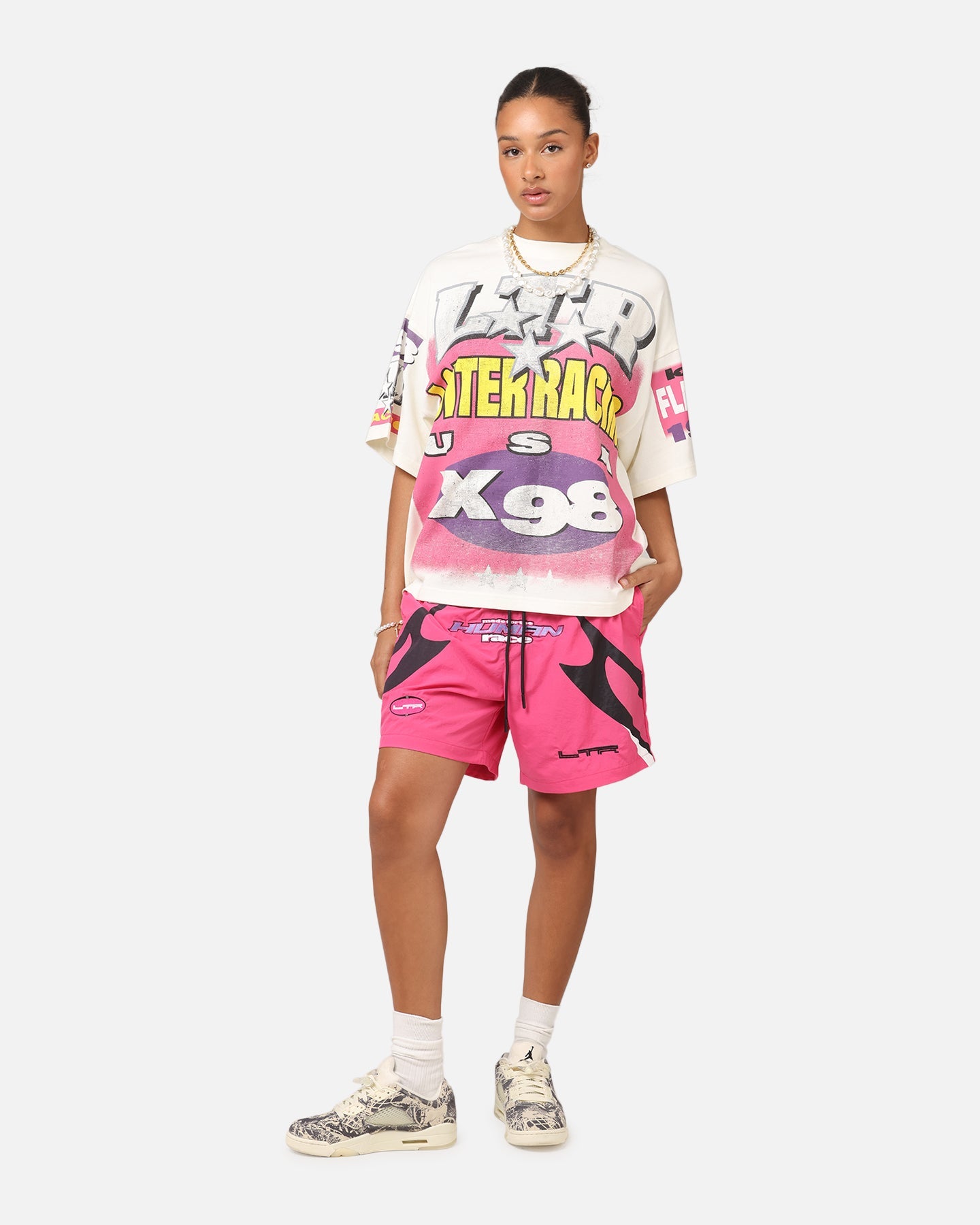 Loiter Racer Box T-Shirt Off White Style001