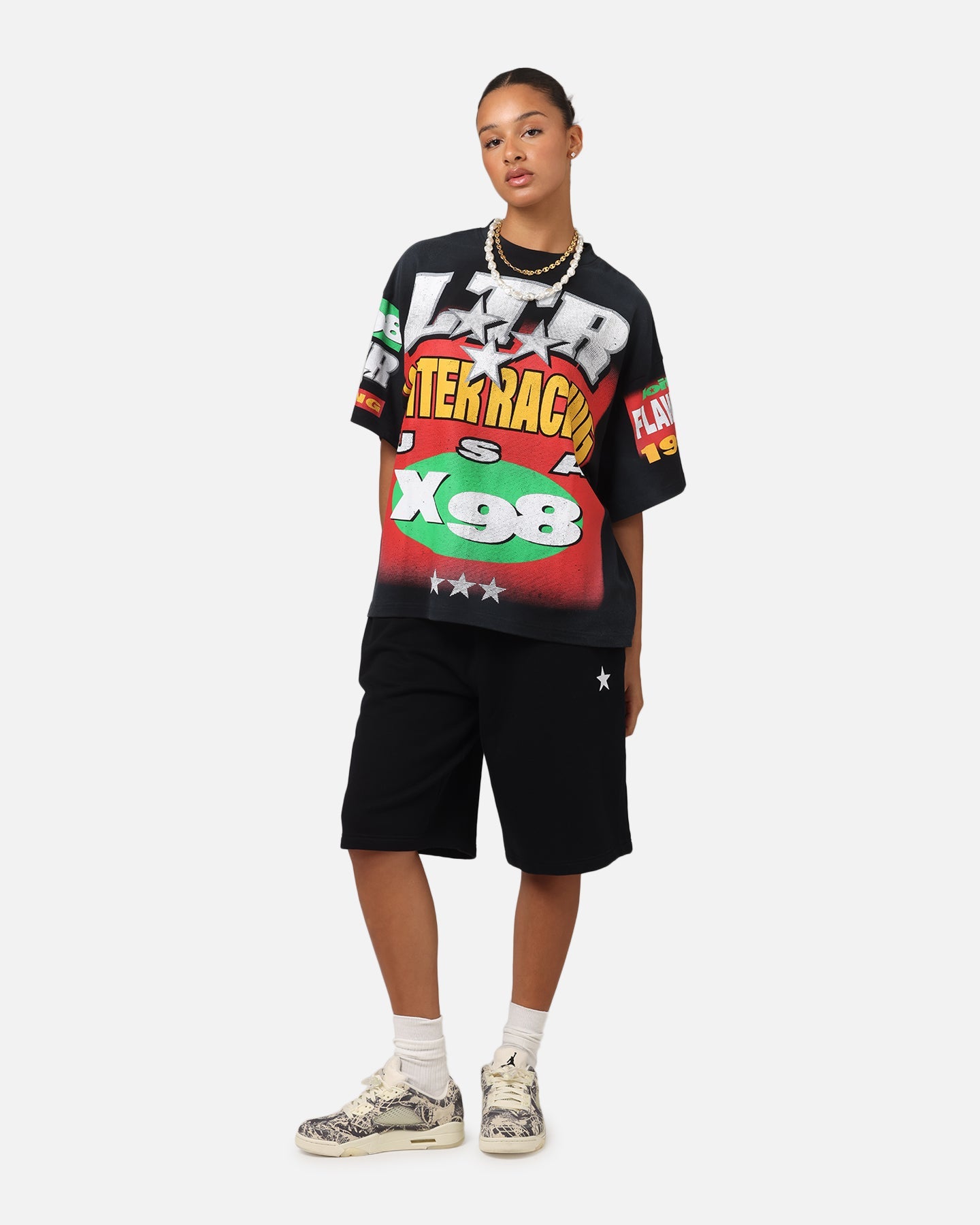 Loiter Racer Box T-Shirt Vintage Black Style001