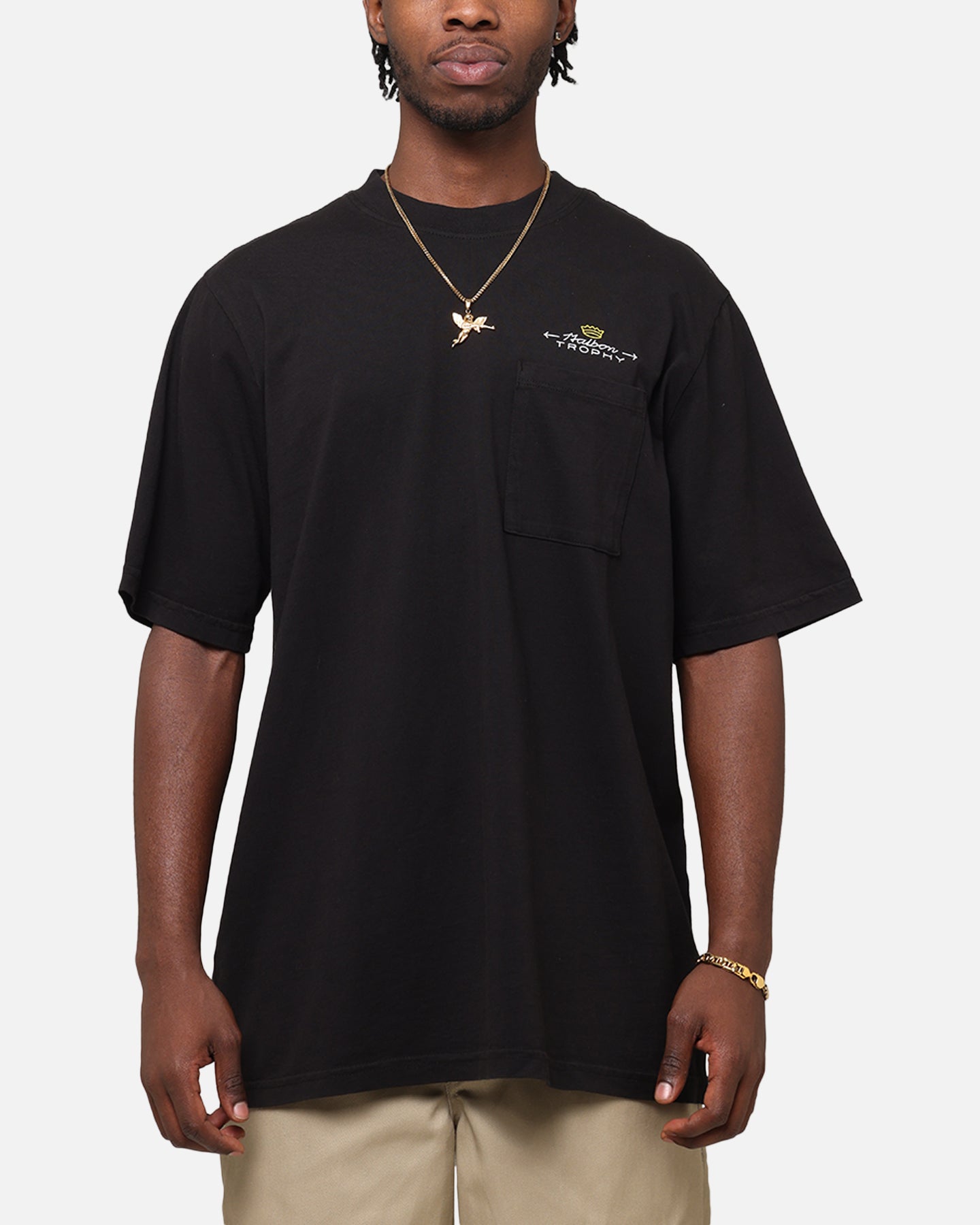 Malbon Pocket T-Shirt Black Style001