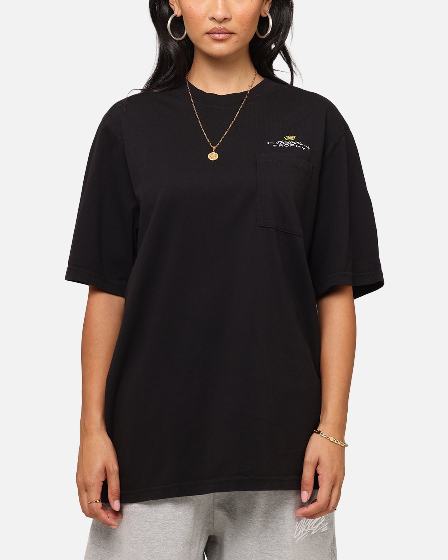 Malbon Pocket T-Shirt Black Style002