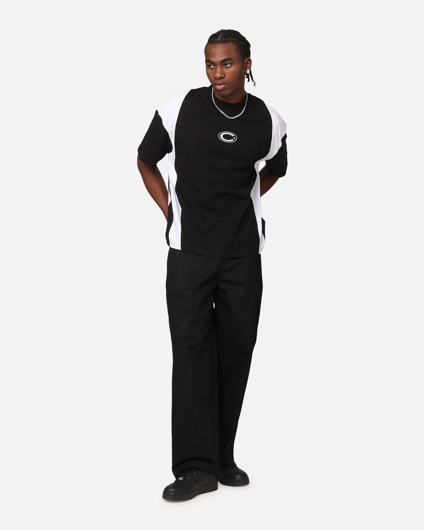 Carre Panelled Oversized T-Shirt Black/White