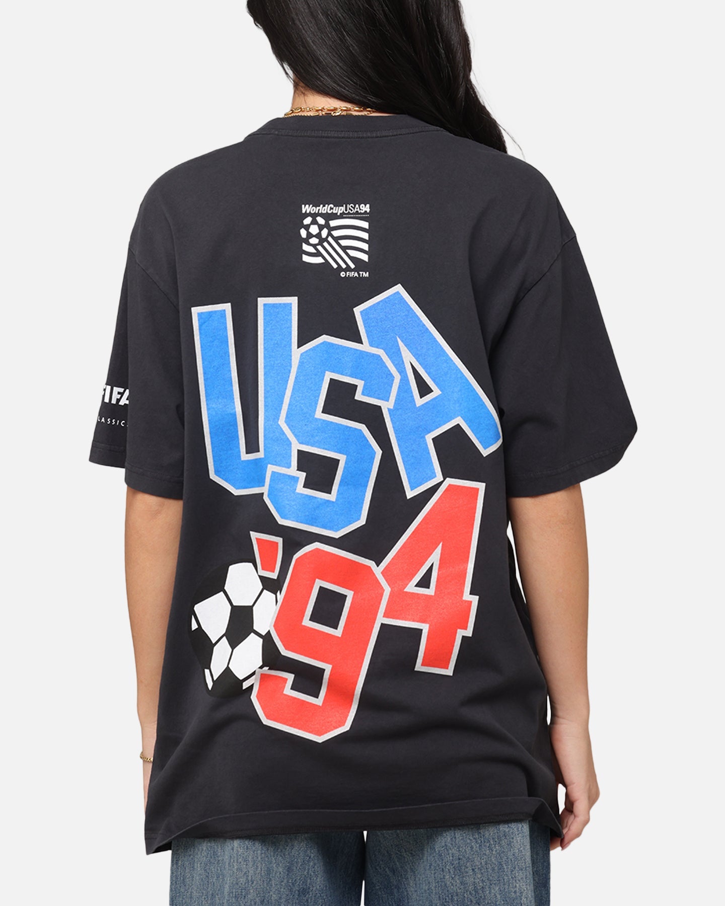 Fifa USA Mascot World Cup T-Shirt Faded Black Style001