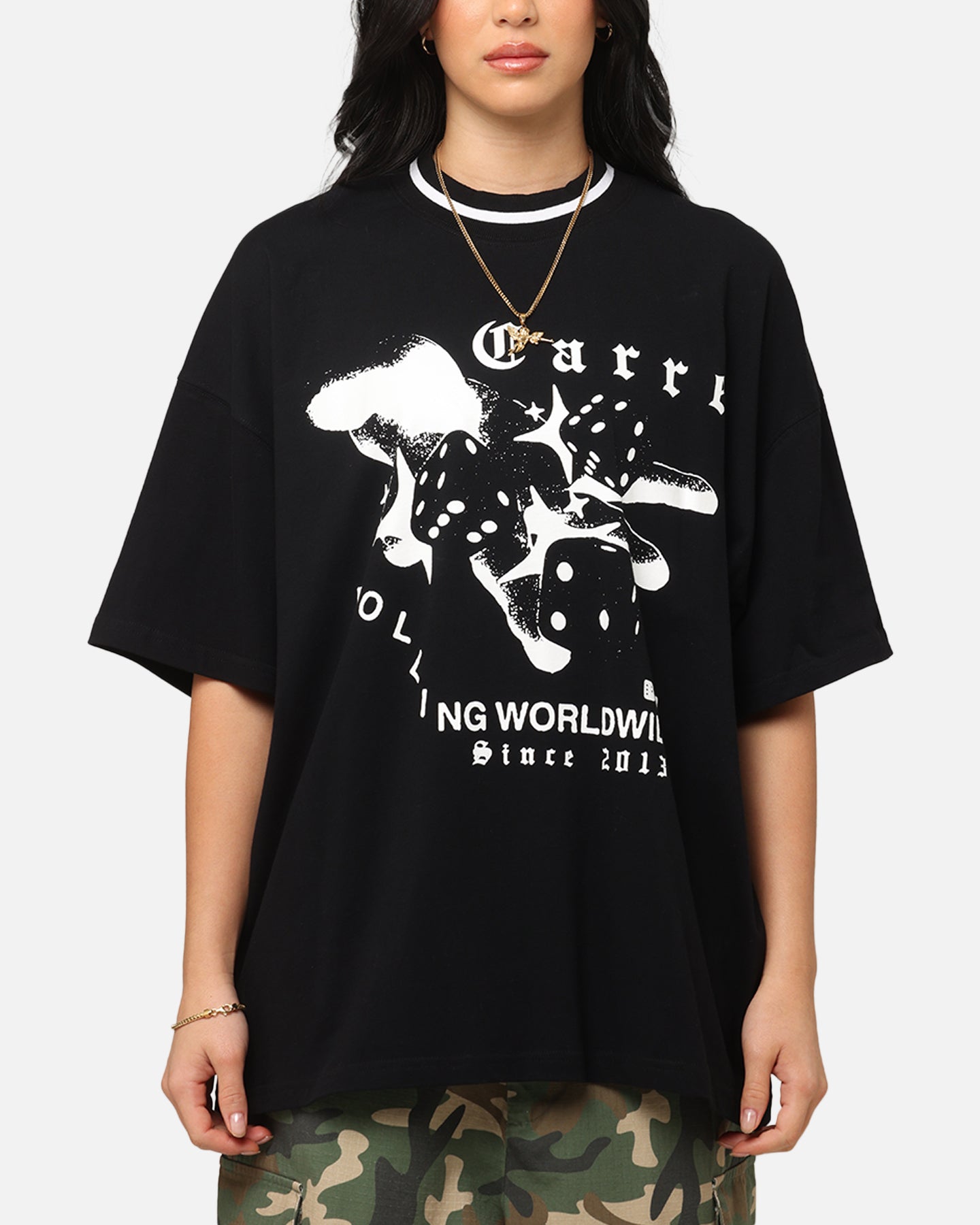 Carre Dice Club T-Shirt Black Style001