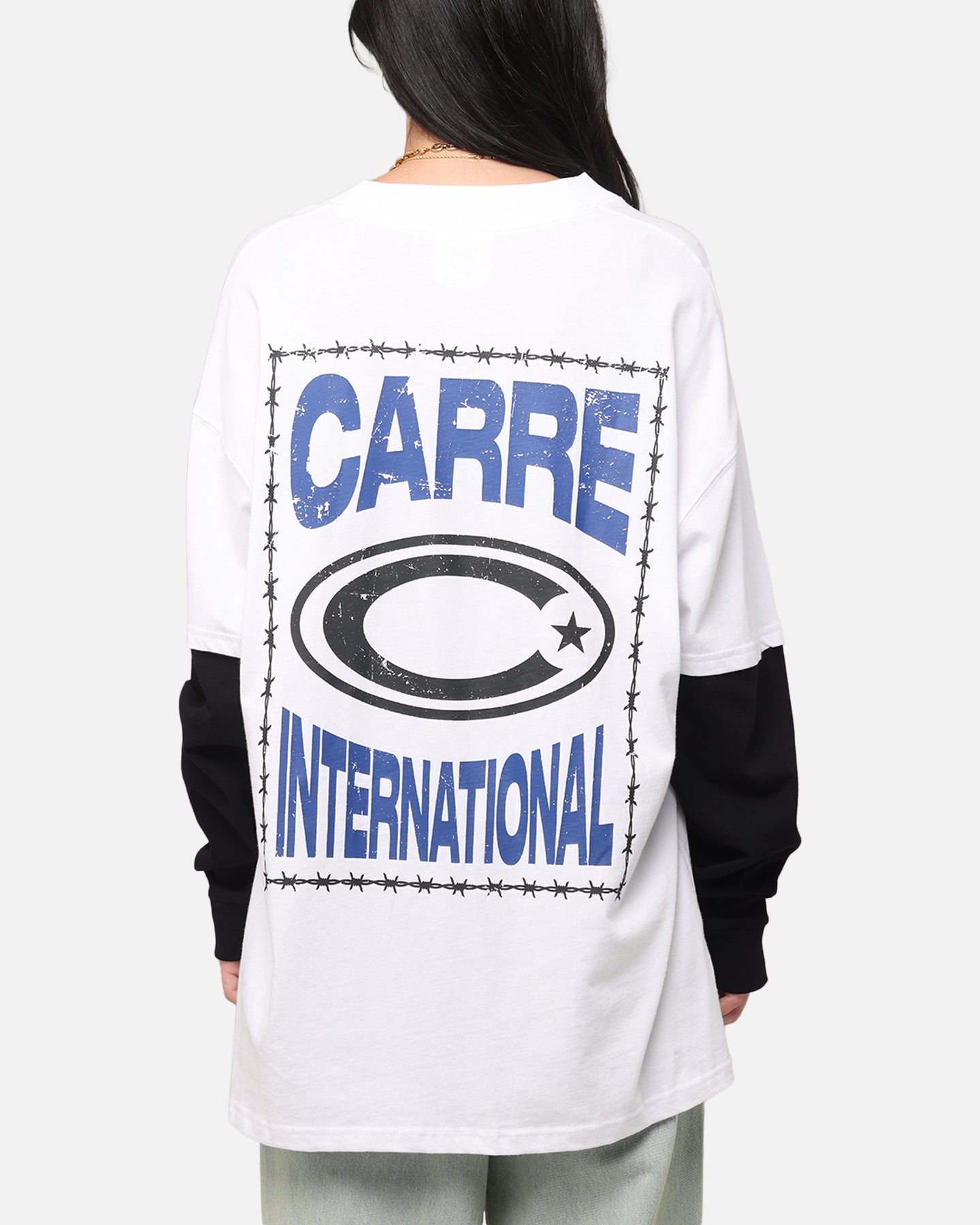 Carre C-Star Long Sleeve T-Shirt White/Black Style001