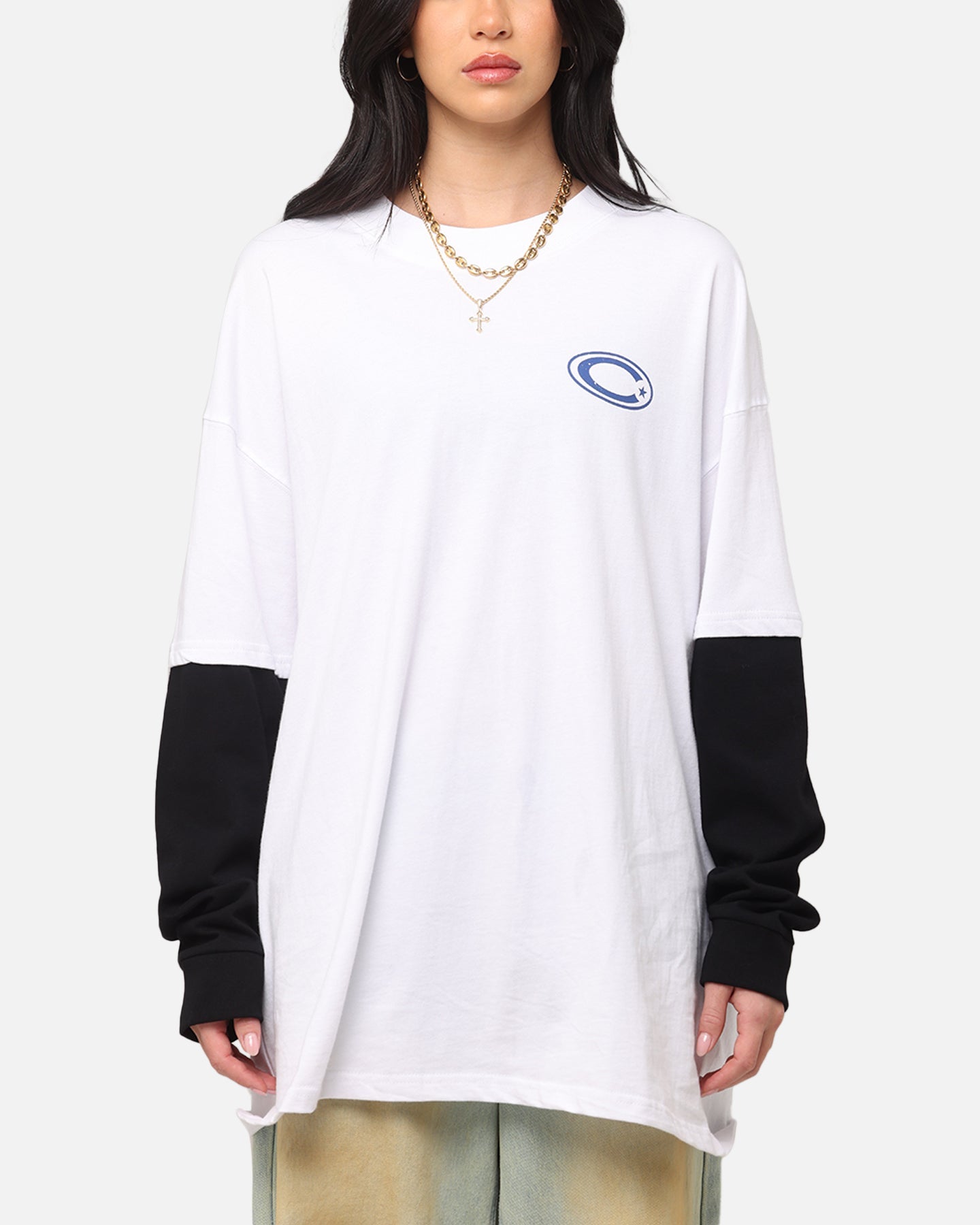 Carre C-Star Long Sleeve T-Shirt White/Black Style001