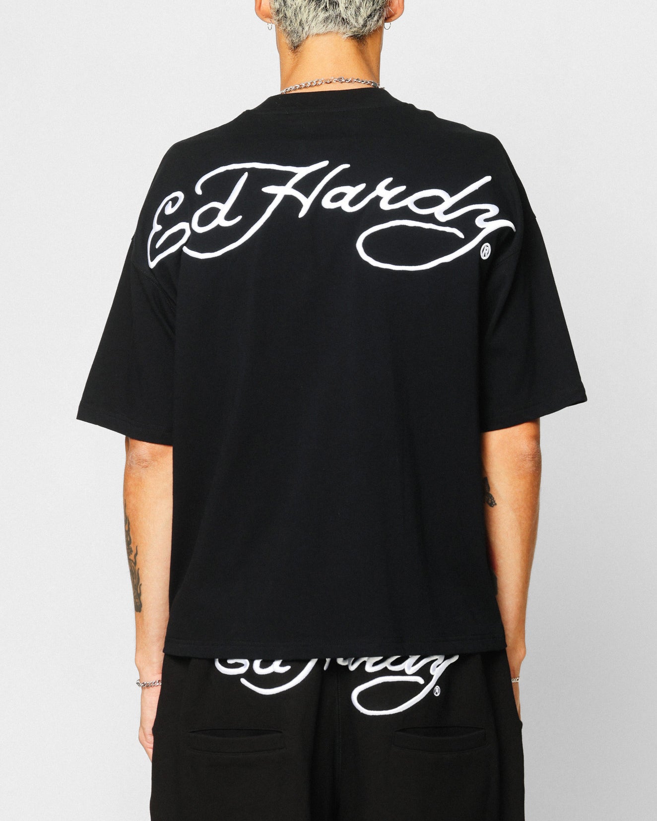 Ed Hardy Dragon Oversized T-Shirt Black
