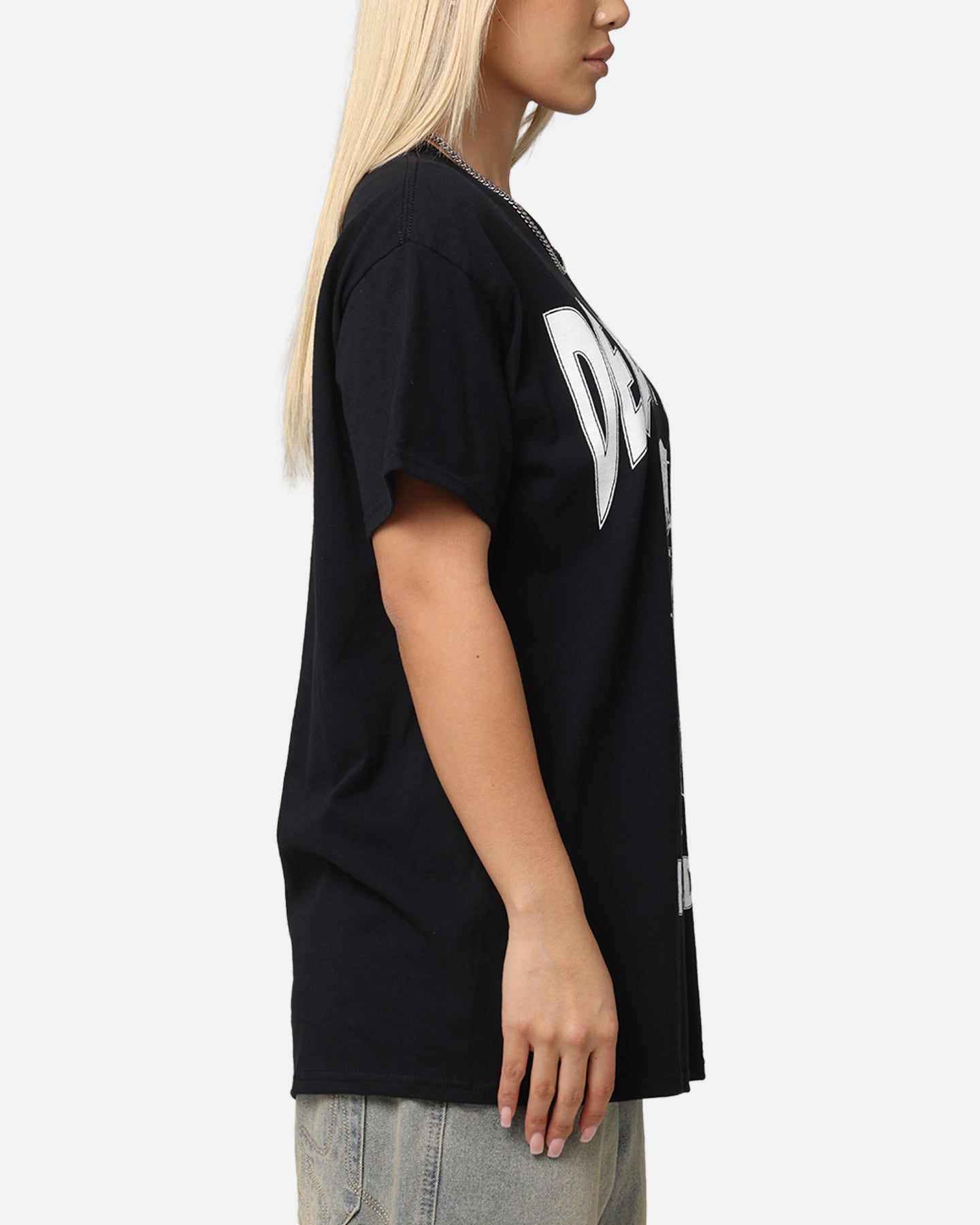 Deathrow Records Chair Logo T-Shirt Black Style001