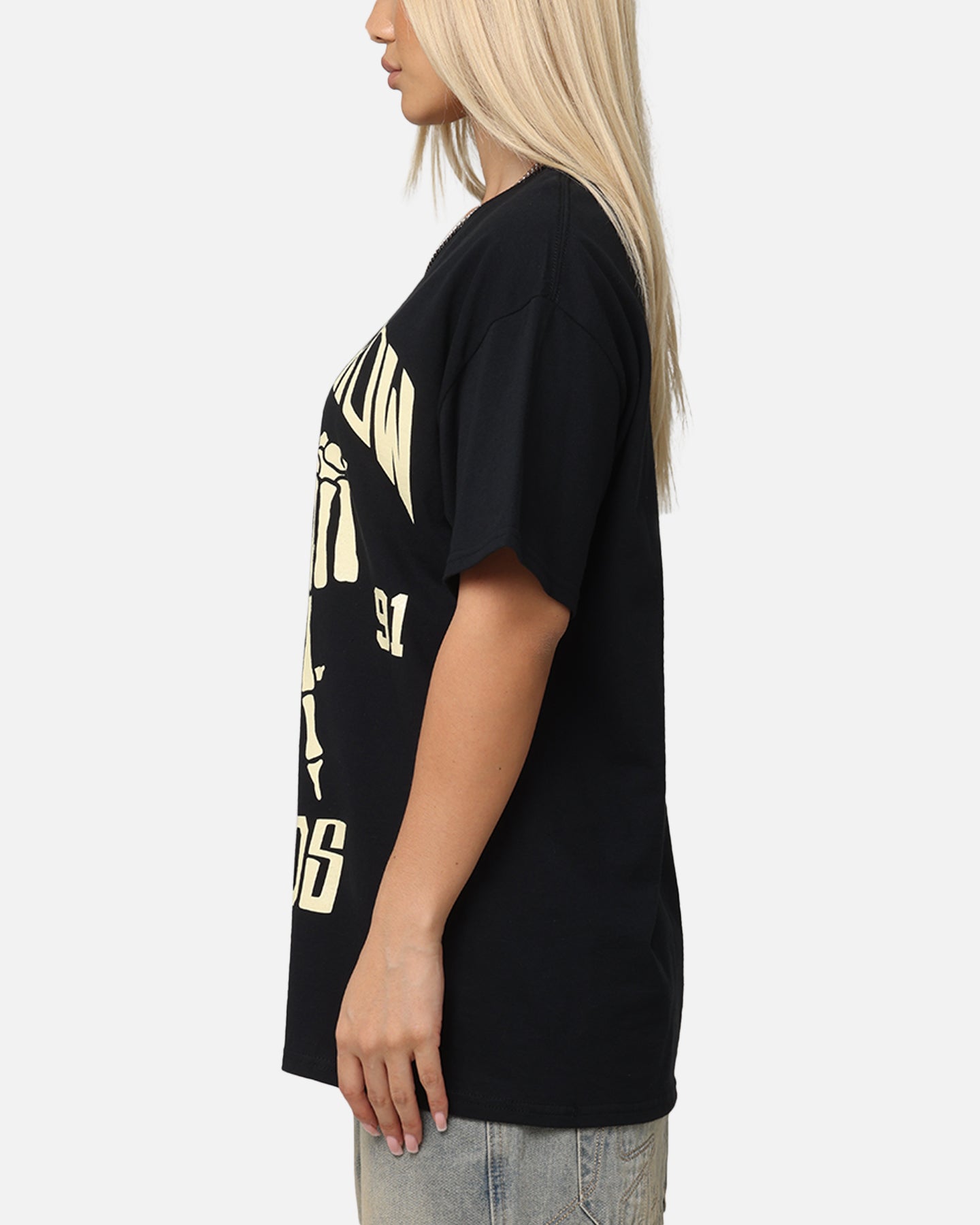 Deathrow Records LA 91 Bones T-Shirt Black Style001