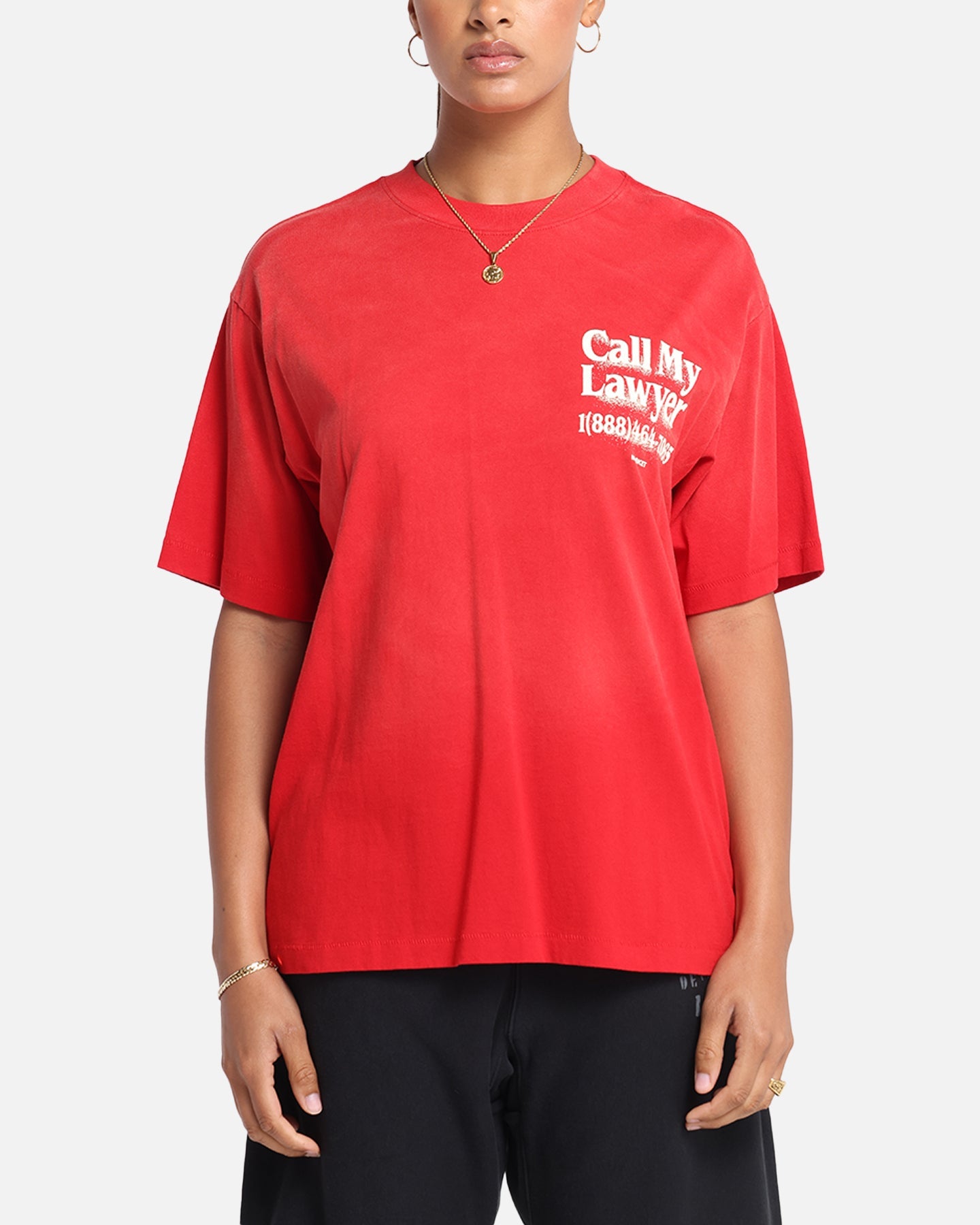 Market Call My Lawyer 3D T-Shirt Red Style001