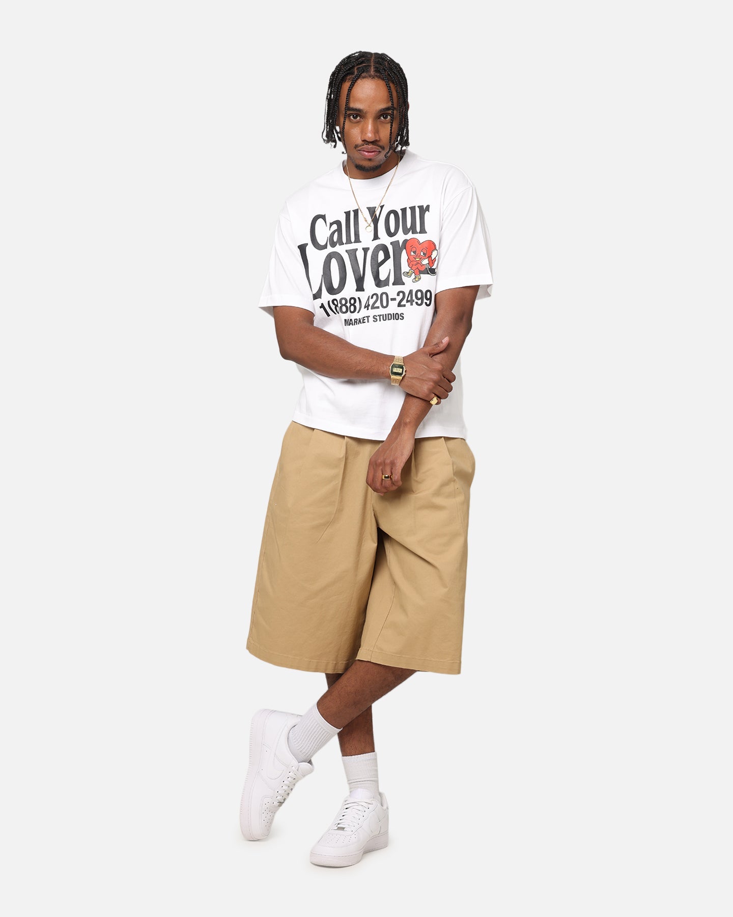 Market Call Your Lover T-Shirt White