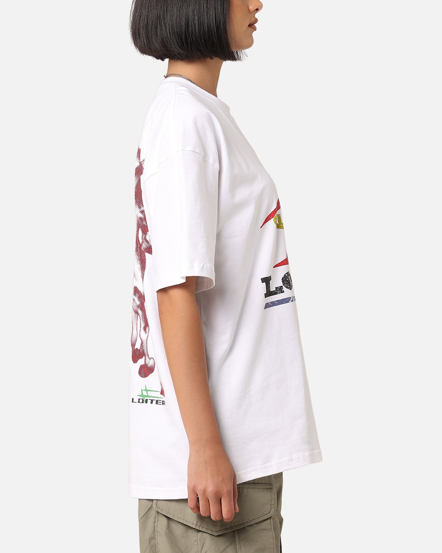 Loiter Horse Power Vintage T-Shirt White Style001