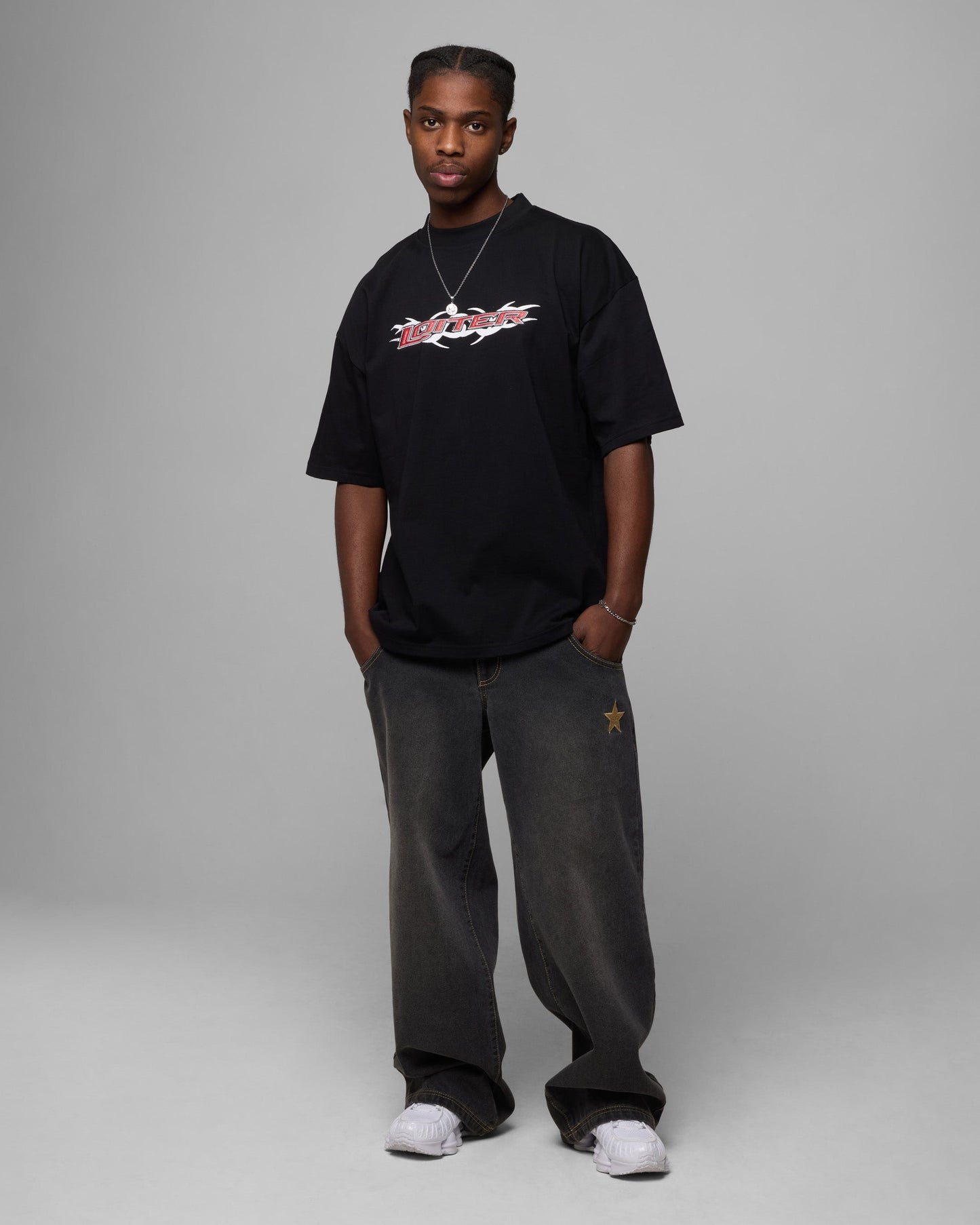 Loiter Tribal Vintage T-Shirt Black