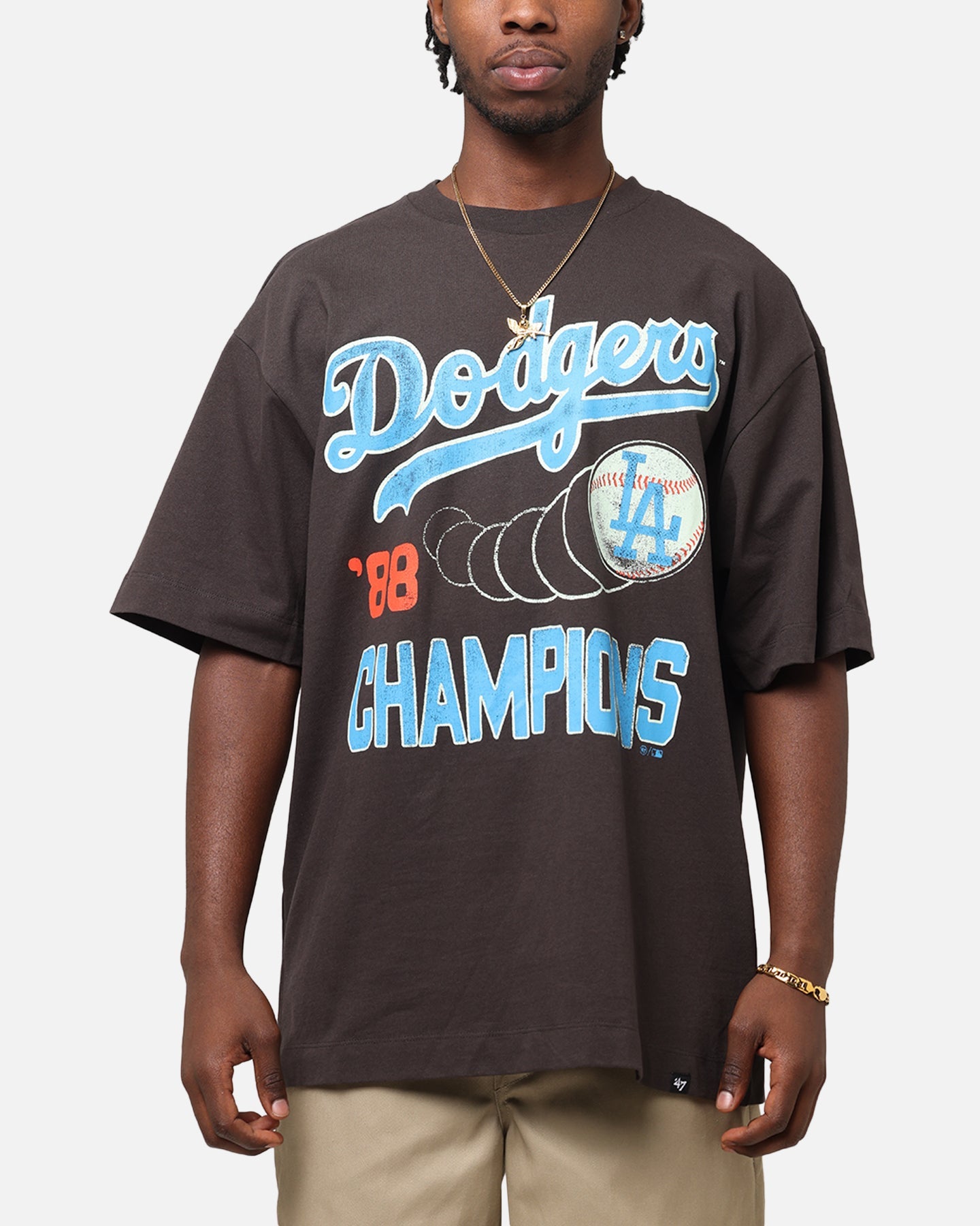 47 Brand Los Angeles Dodgers Sigma Foundation T-Shirt Dark Grey