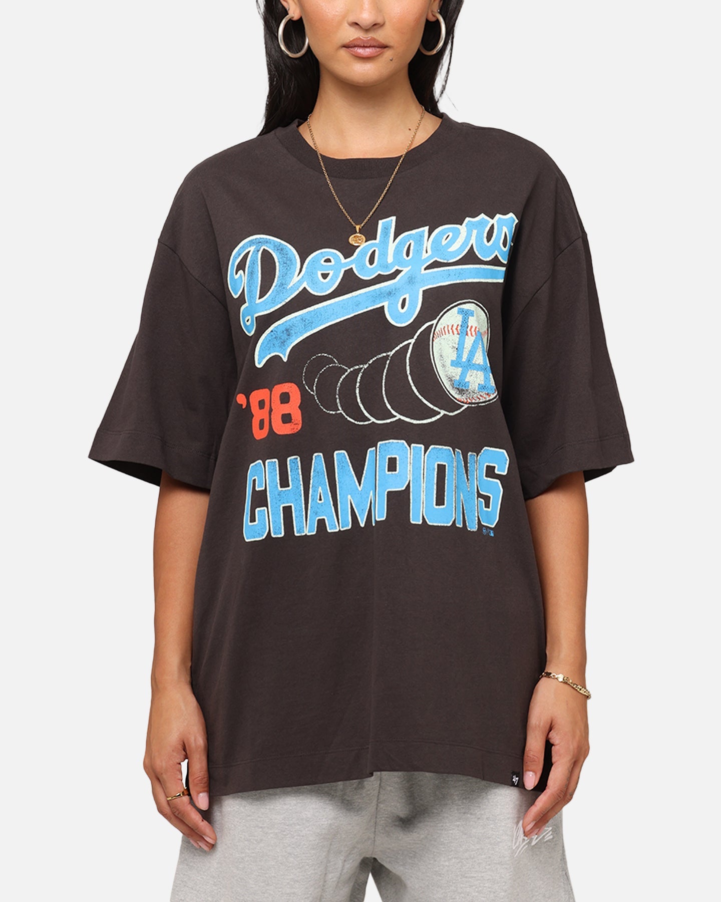 47 Brand Los Angeles Dodgers Sigma Foundation T-Shirt Dark Grey Style001
