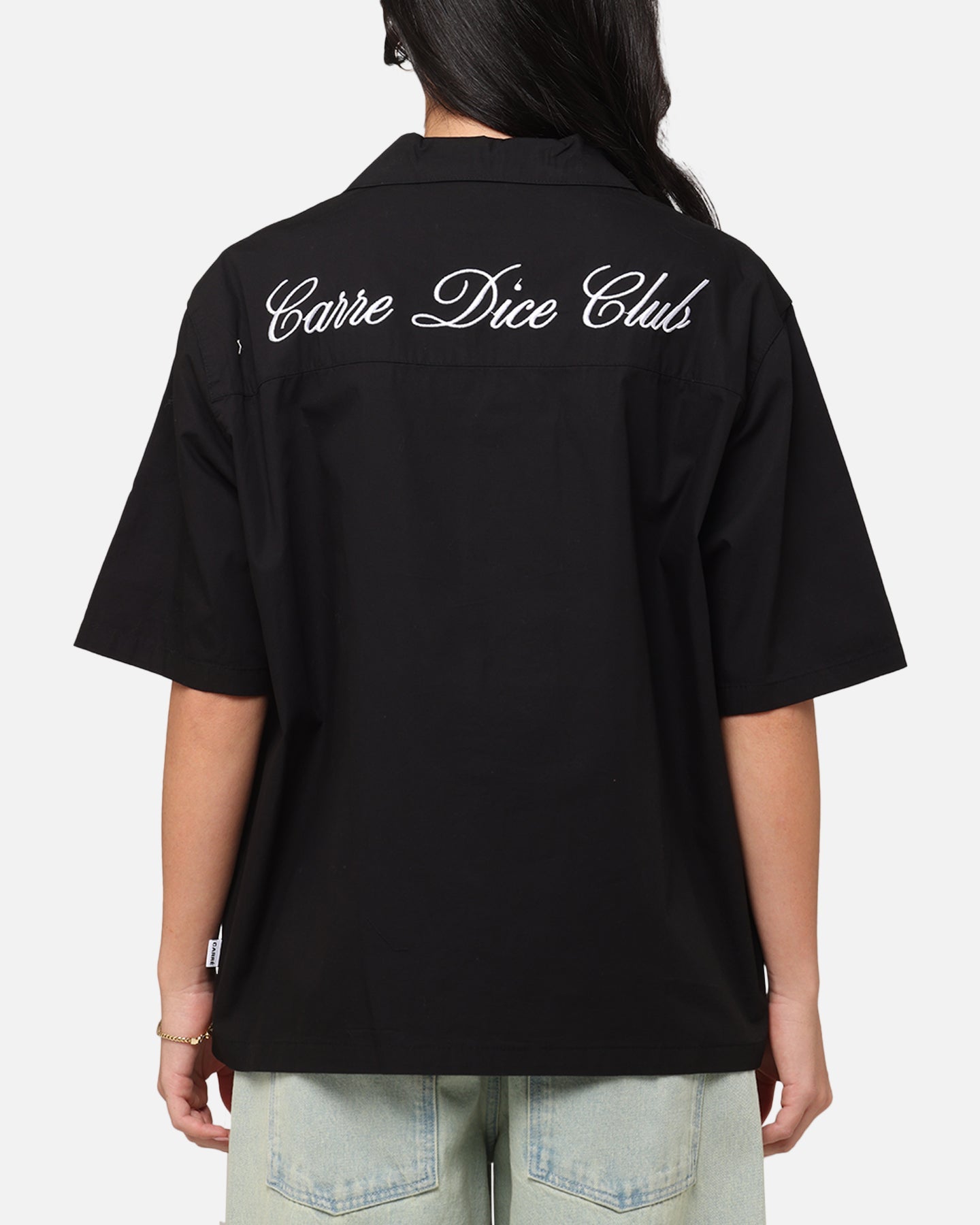 Carre Dice Club Button Up Shirt Black Style001