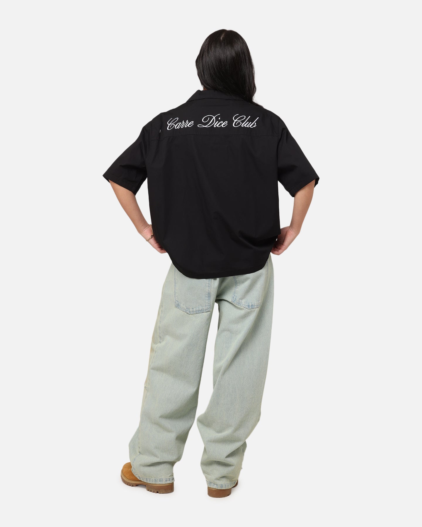 Carre Dice Club Button Up Shirt Black Style001