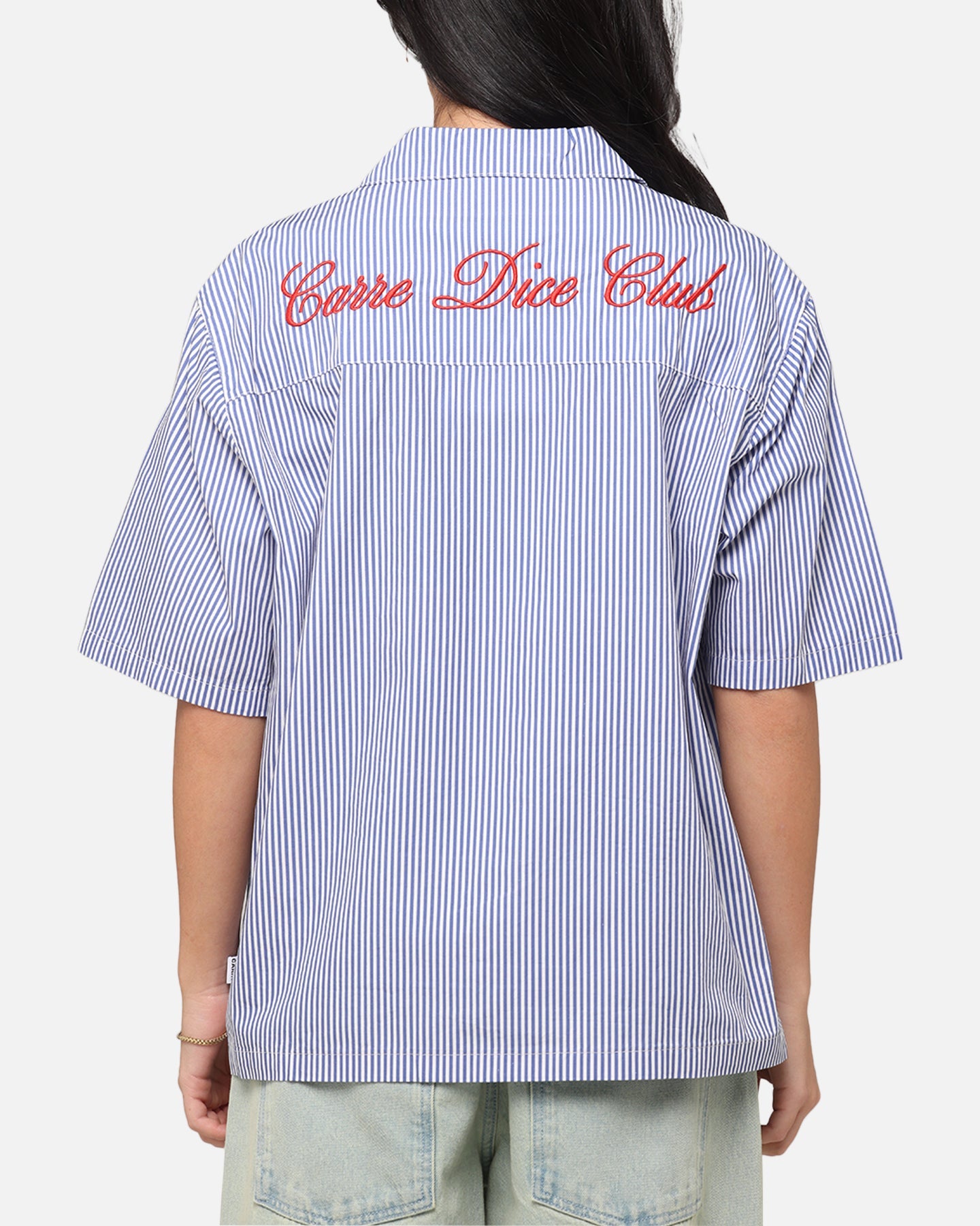 Carre Dice Club Button Up Shirt Pinstripe Style001