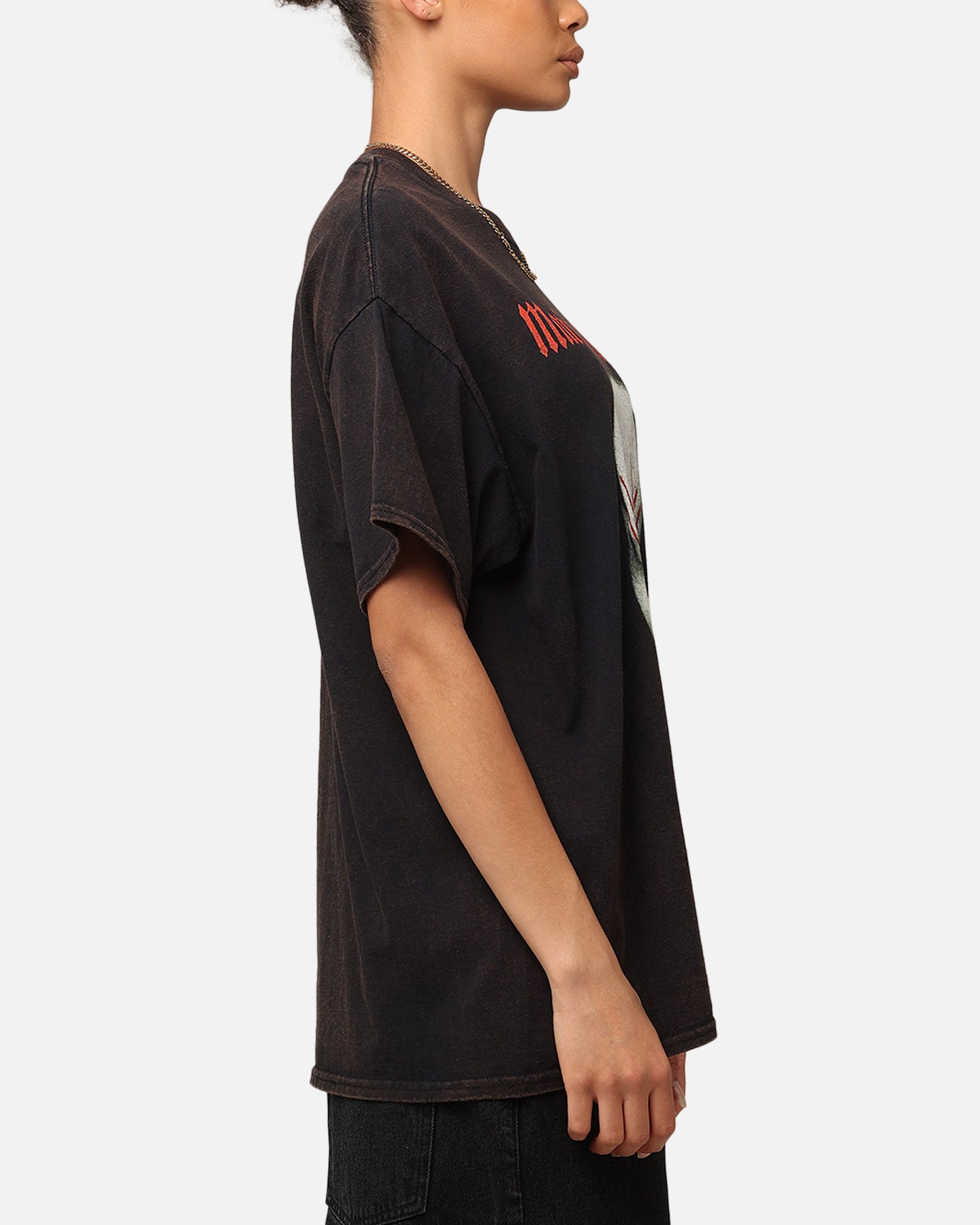 Marilyn Manson Red Lids Vintage T-Shirt Black Vintage Style001