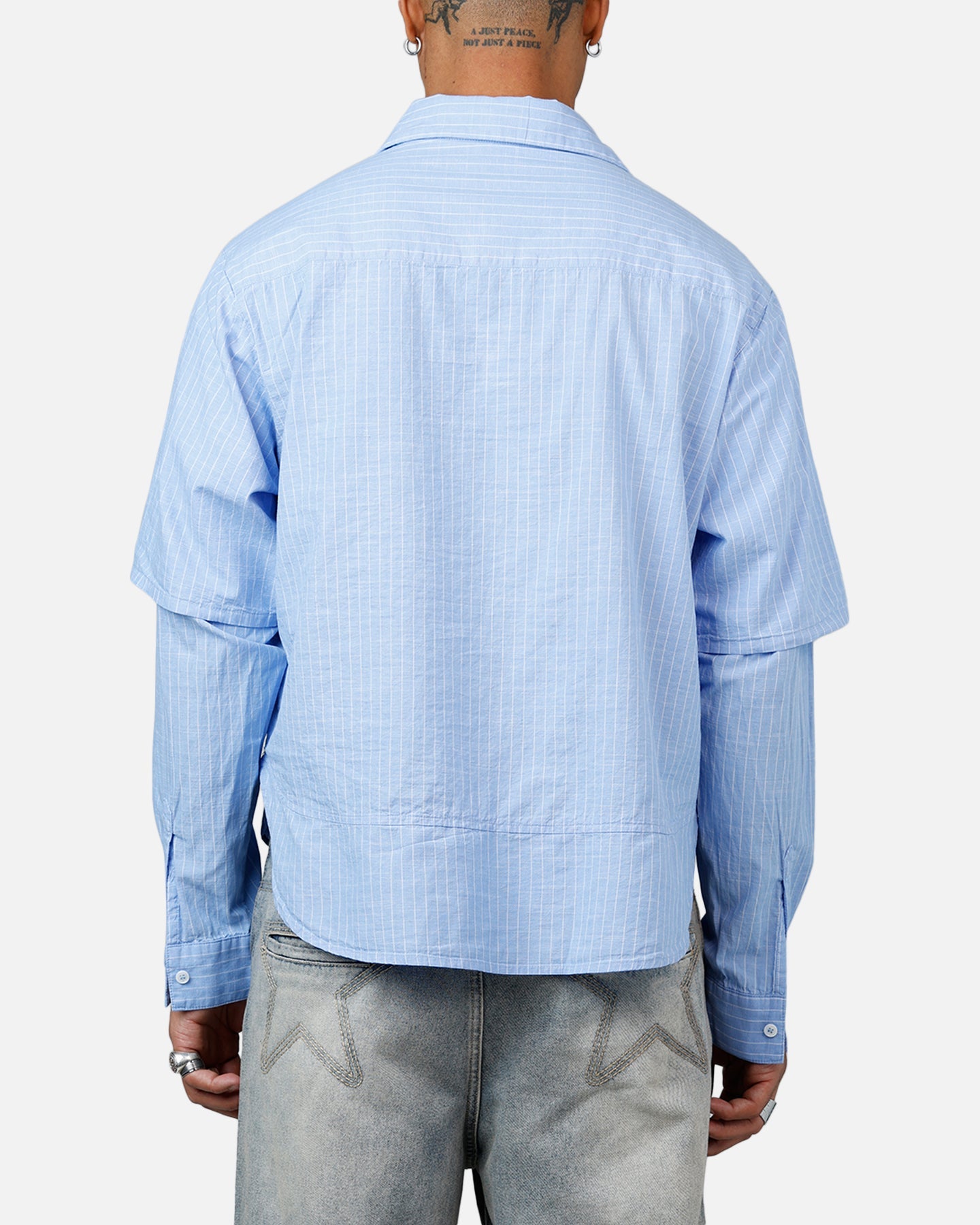 MNML Chambray Double Layer Shirt Blue