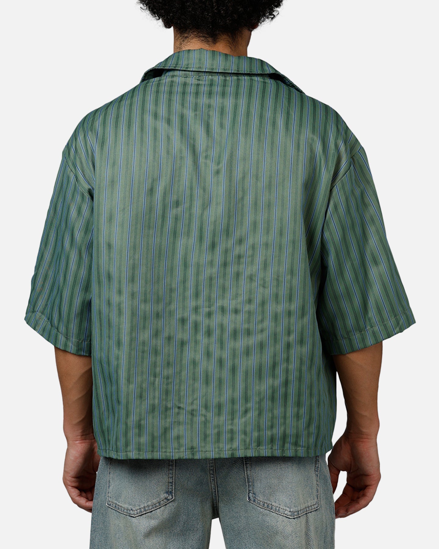 MNML Strip One Pocket Pajama Shirt Green