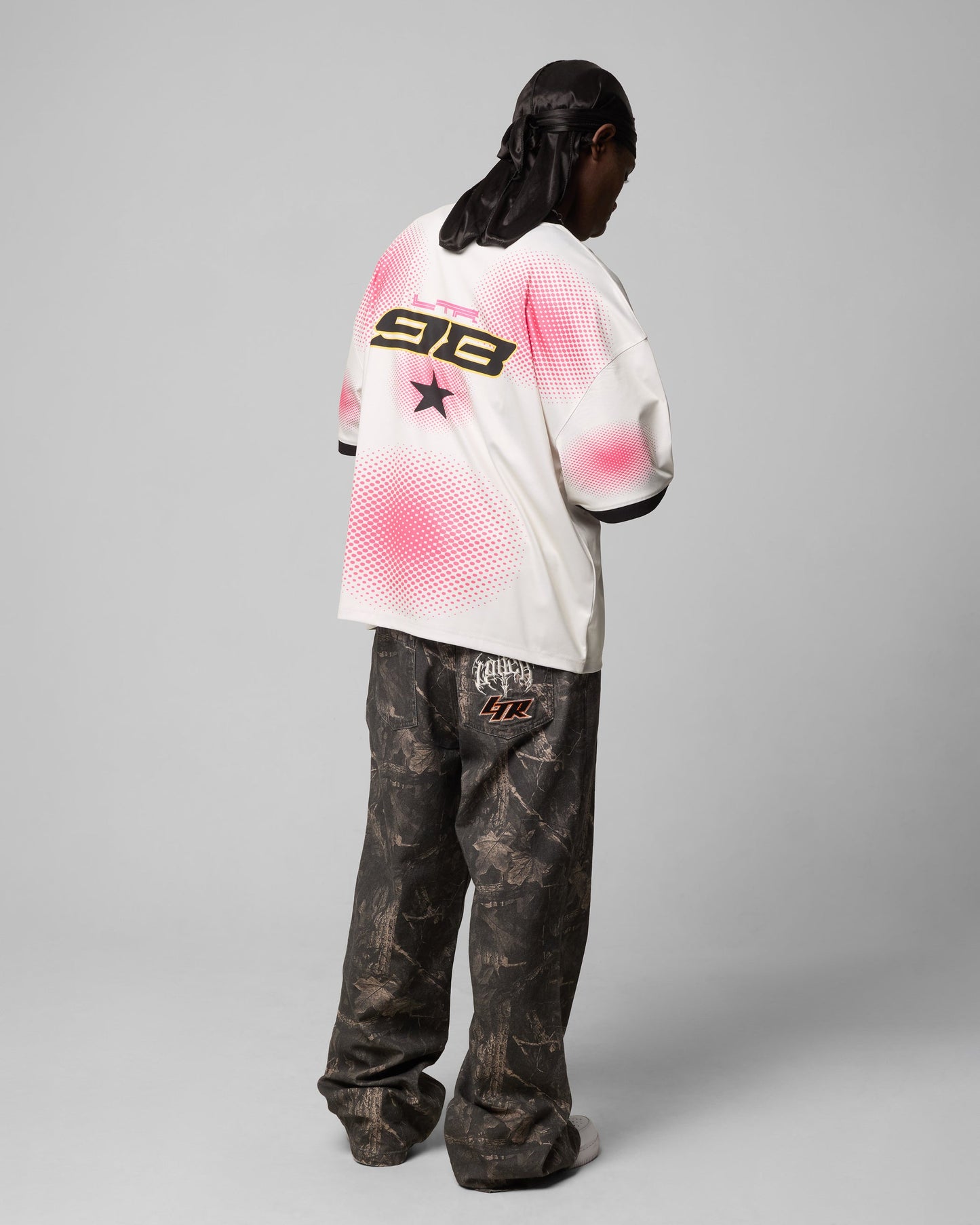 Loiter Motorway Sport T-Shirt Off White/Pink